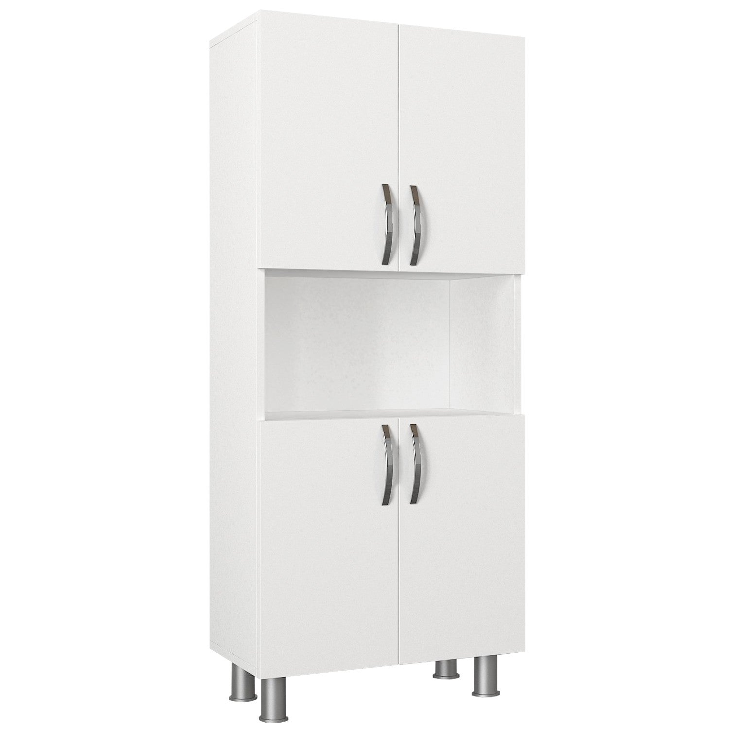 Verleihen Sie Ihrem Badezimmer mit der eleganten William Kommode in Weiß von Hanah Home einen Hauch von Stil und Funktionalität – ideal für Ordnung und Design.