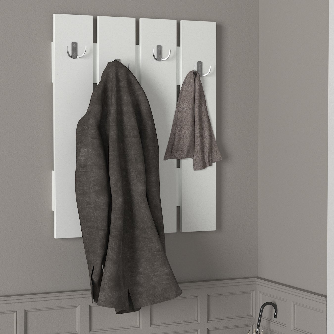 Anita - White in Weiss präsentiert im Onlineshop von KAQTU Design AG. Garderobe ist von Hanah Home