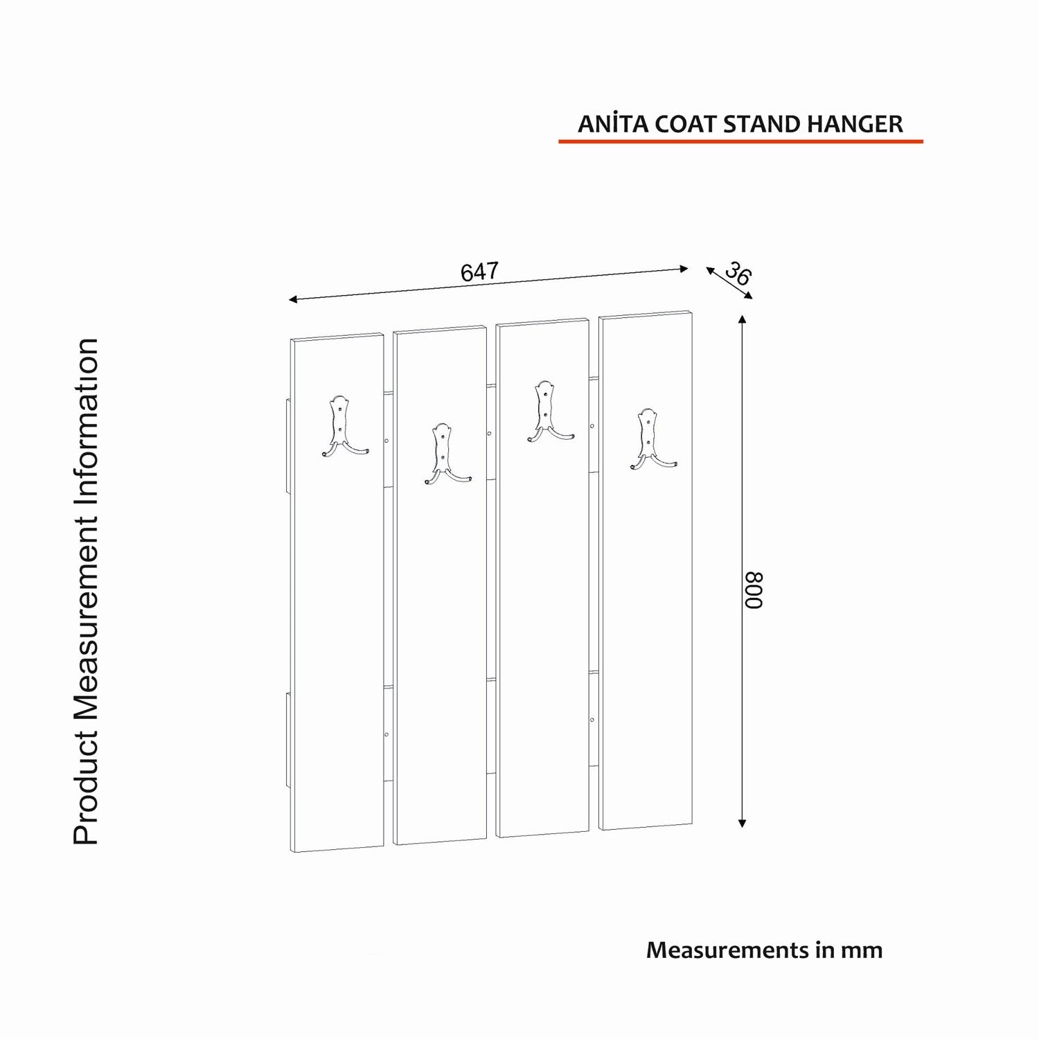 Anita - White in Weiss präsentiert im Onlineshop von KAQTU Design AG. Garderobe ist von Hanah Home
