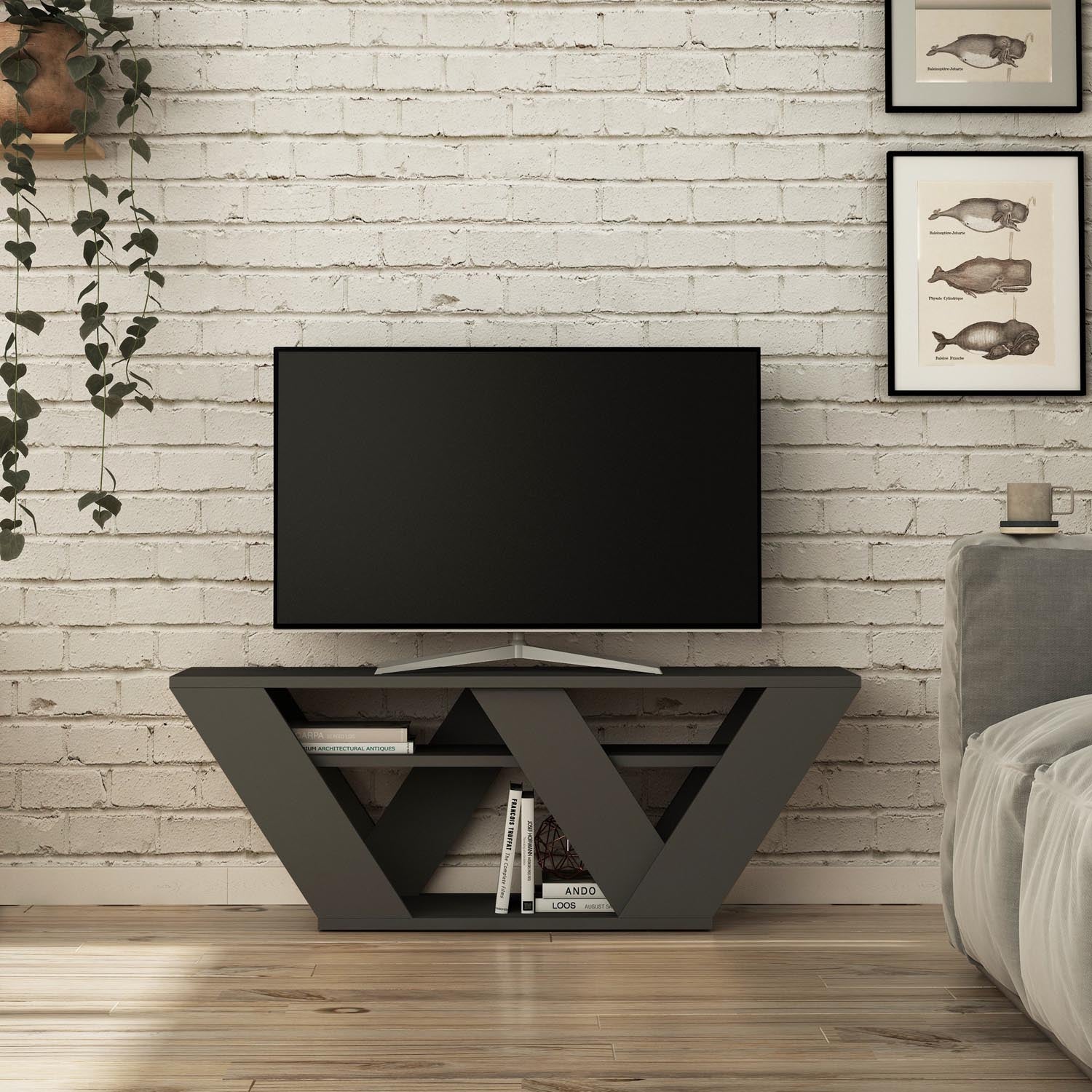 Pipralla - Anthracite in Anthrazit präsentiert im Onlineshop von KAQTU Design AG. Sideboard ist von Hanah Home