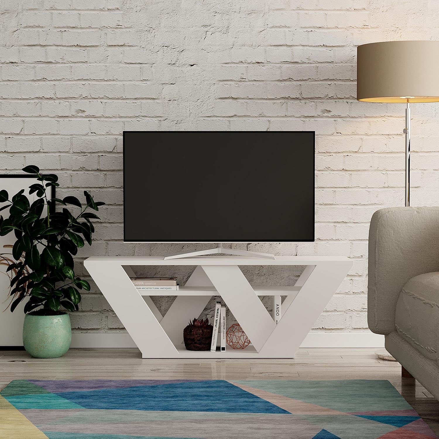 Pipralla - White in Weiss präsentiert im Onlineshop von KAQTU Design AG. Sideboard ist von Hanah Home
