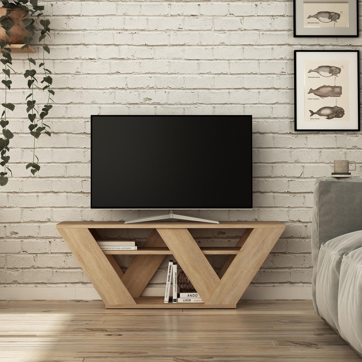Pipralla - Oak in Eiche präsentiert im Onlineshop von KAQTU Design AG. Sideboard ist von Hanah Home