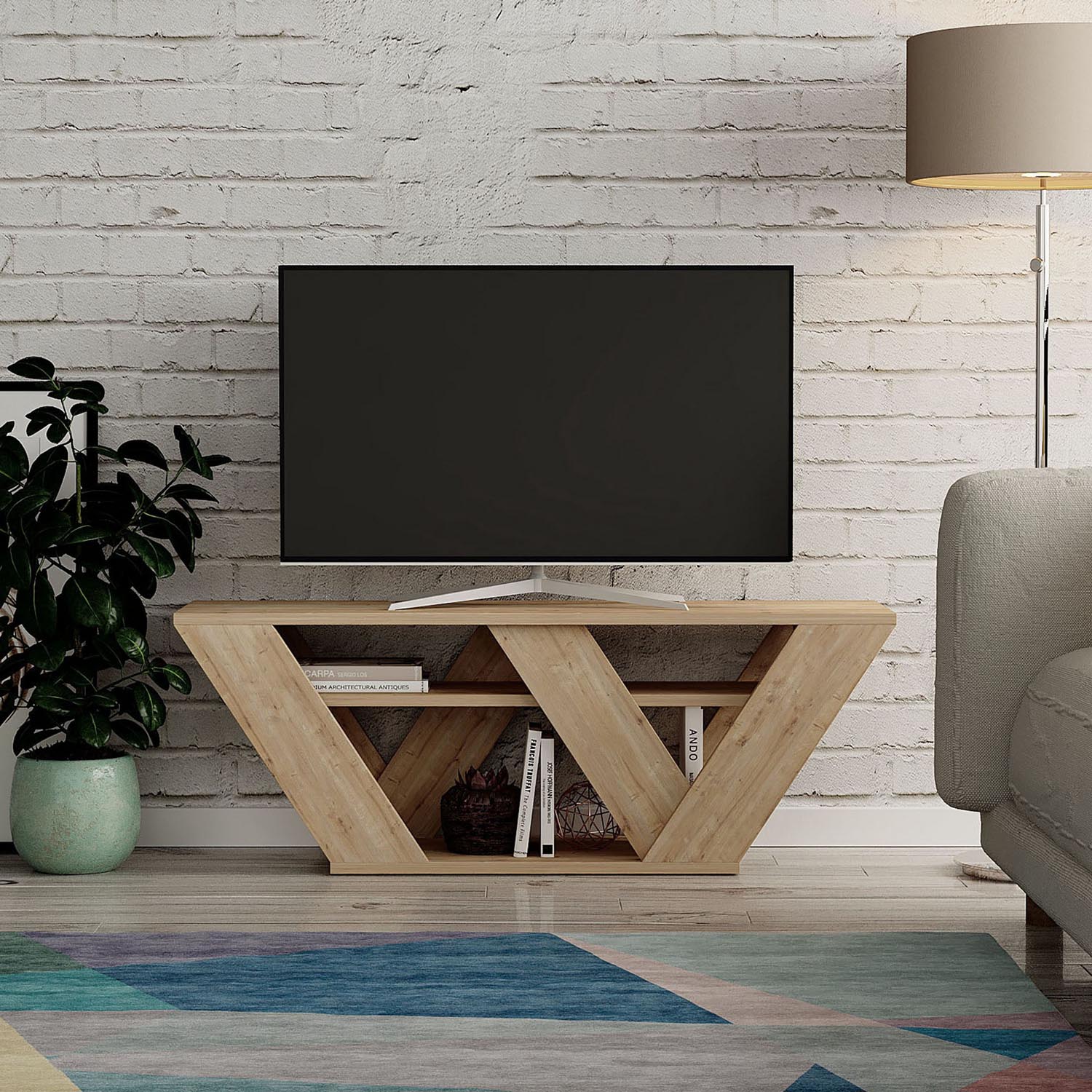 Pipralla - Oak in Eiche präsentiert im Onlineshop von KAQTU Design AG. Sideboard ist von Hanah Home