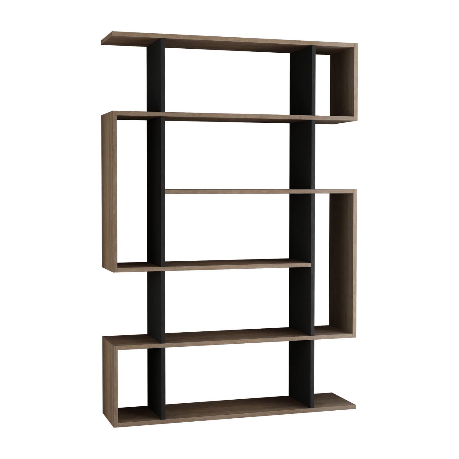 Mito - Sonoma Oak, Anthracite in Sonoma Eiche Anthrazit präsentiert im Onlineshop von KAQTU Design AG. Bücherregal ist von Hanah Home