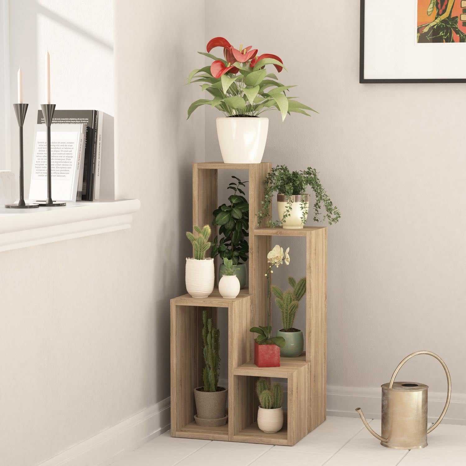 Sule - Oak in Eiche präsentiert im Onlineshop von KAQTU Design AG. Bücherregal ist von Hanah Home