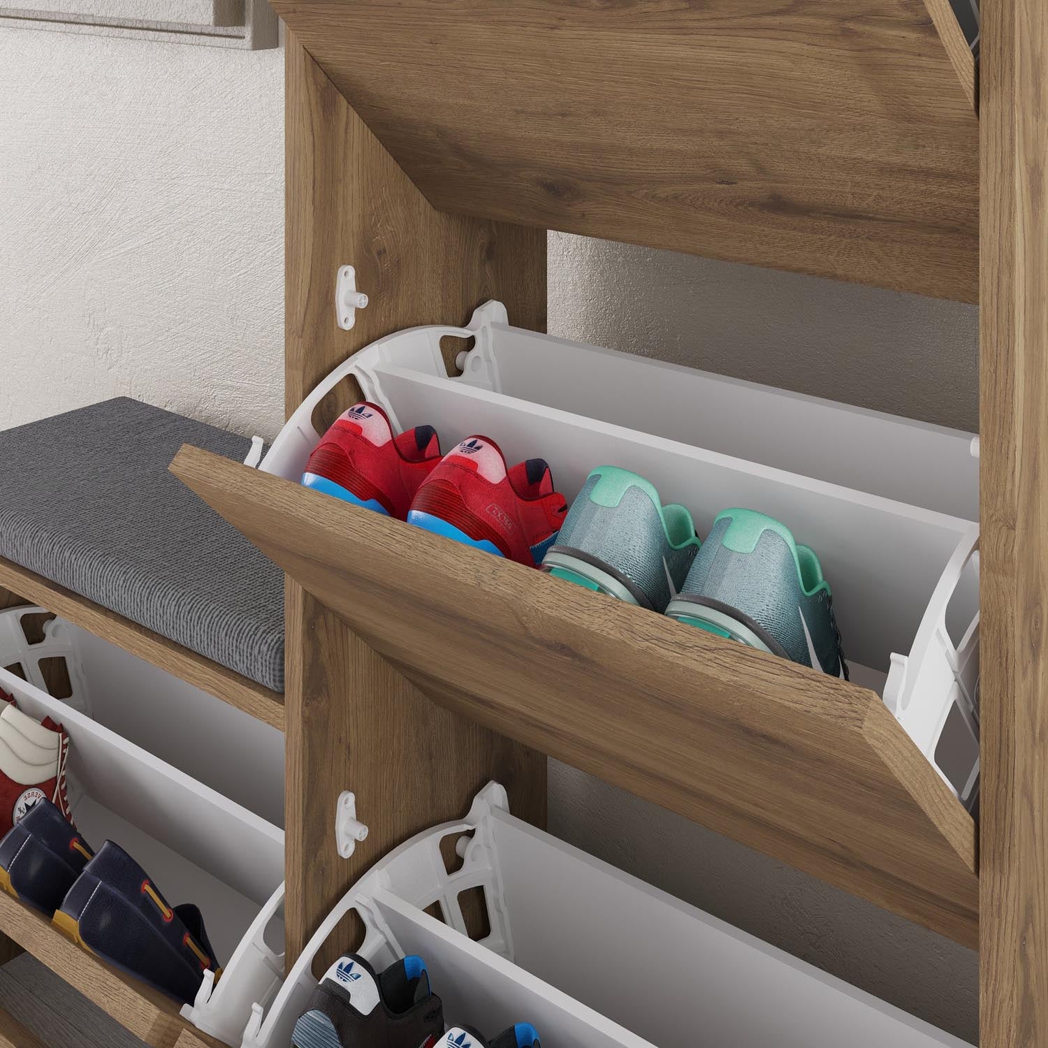 Dude - Hitit in Hitit präsentiert im Onlineshop von KAQTU Design AG. Schuhschrank ist von Hanah Home