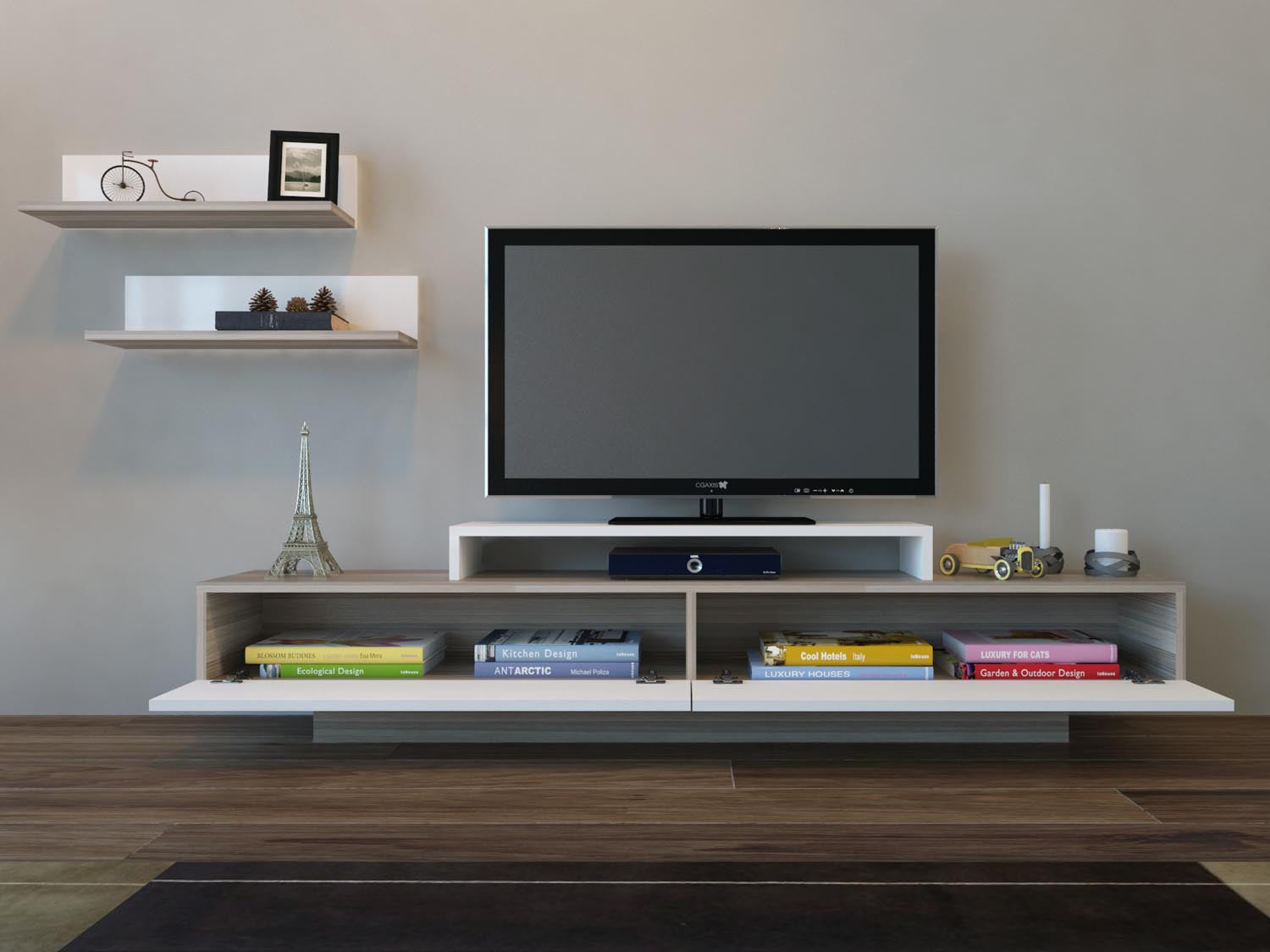 Lusi - Cordoba, White in Weiss
 Cordoba präsentiert im Onlineshop von KAQTU Design AG. TV-Möbel ist von Hanah Home