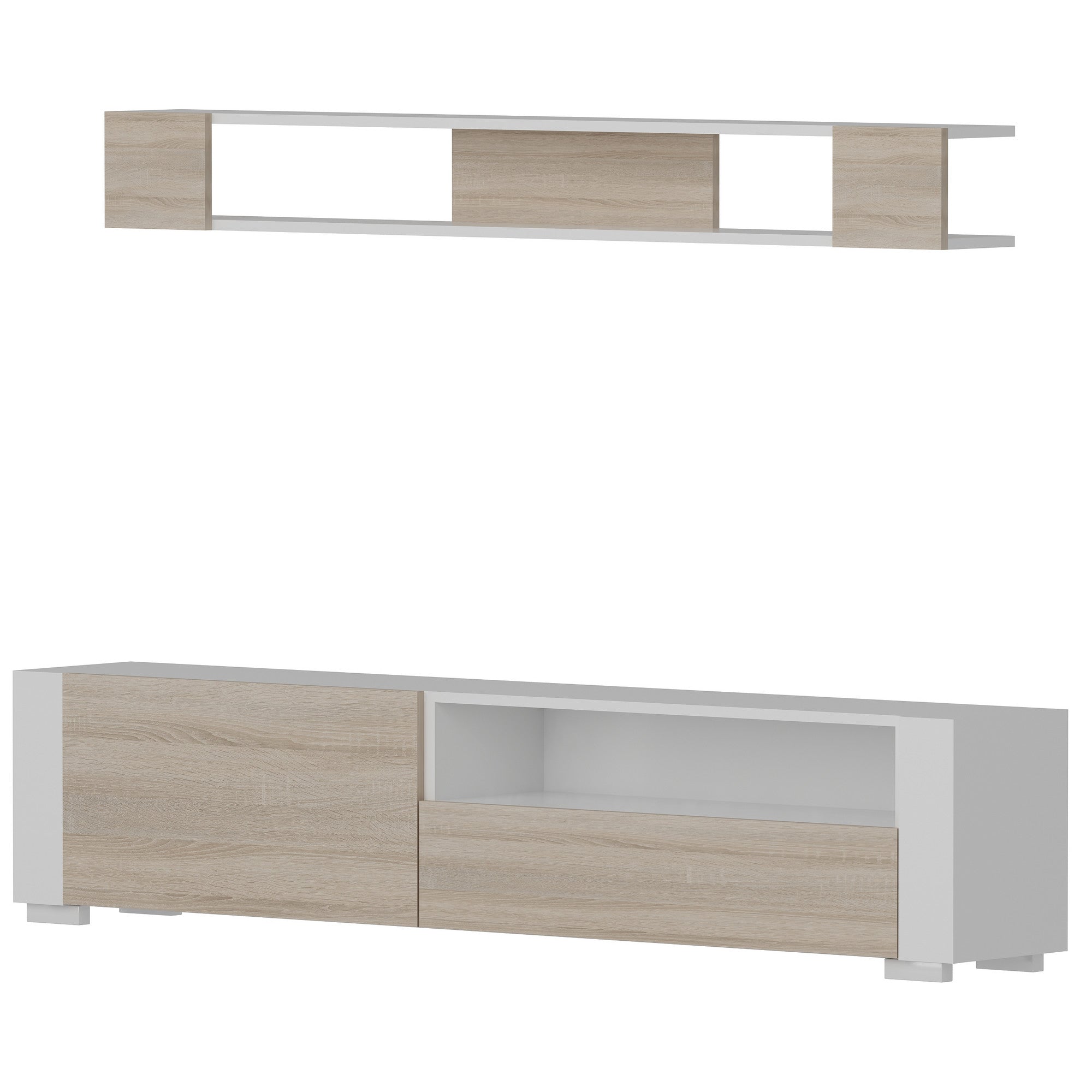 Arya - White, Cordoba in Weiss
 Cordoba präsentiert im Onlineshop von KAQTU Design AG. TV-Möbel ist von Hanah Home