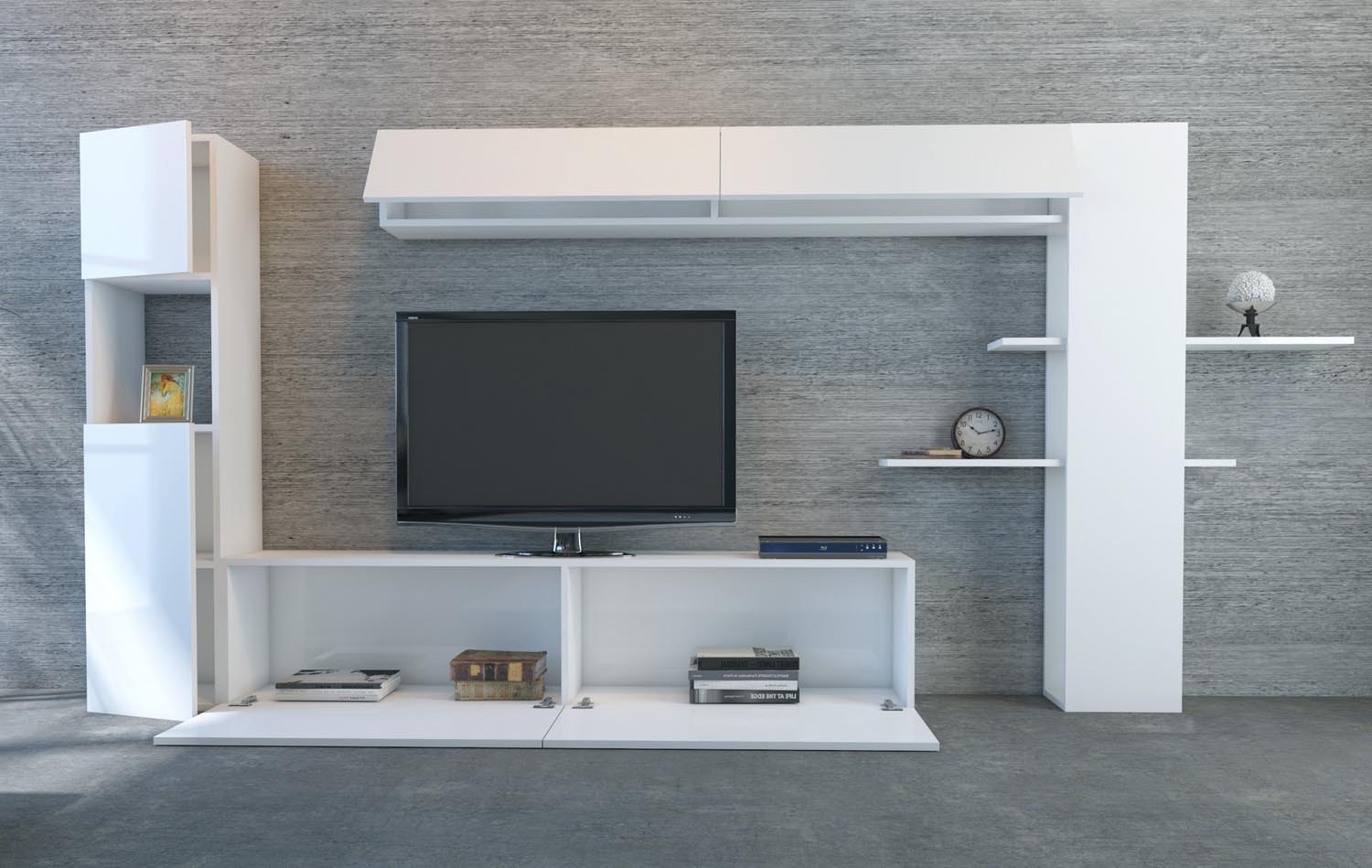 Maxi - White in Weiss präsentiert im Onlineshop von KAQTU Design AG. TV-Möbel ist von Hanah Home