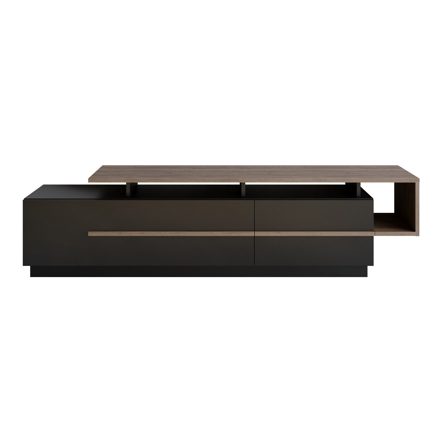 Pia - Black, Walnut in Schwarznuss präsentiert im Onlineshop von KAQTU Design AG. Sideboard ist von Hanah Home