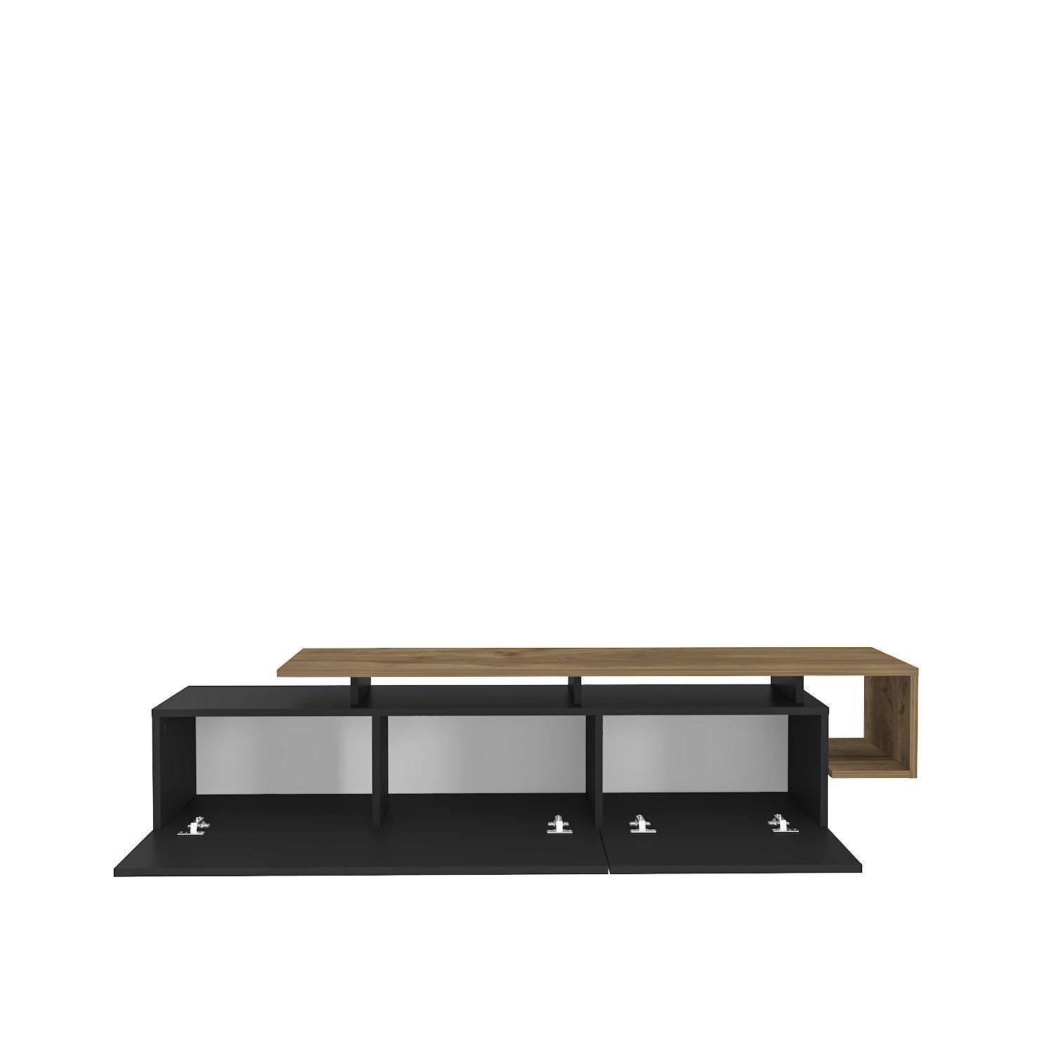 Pia - Black, Walnut in Schwarznuss präsentiert im Onlineshop von KAQTU Design AG. Sideboard ist von Hanah Home