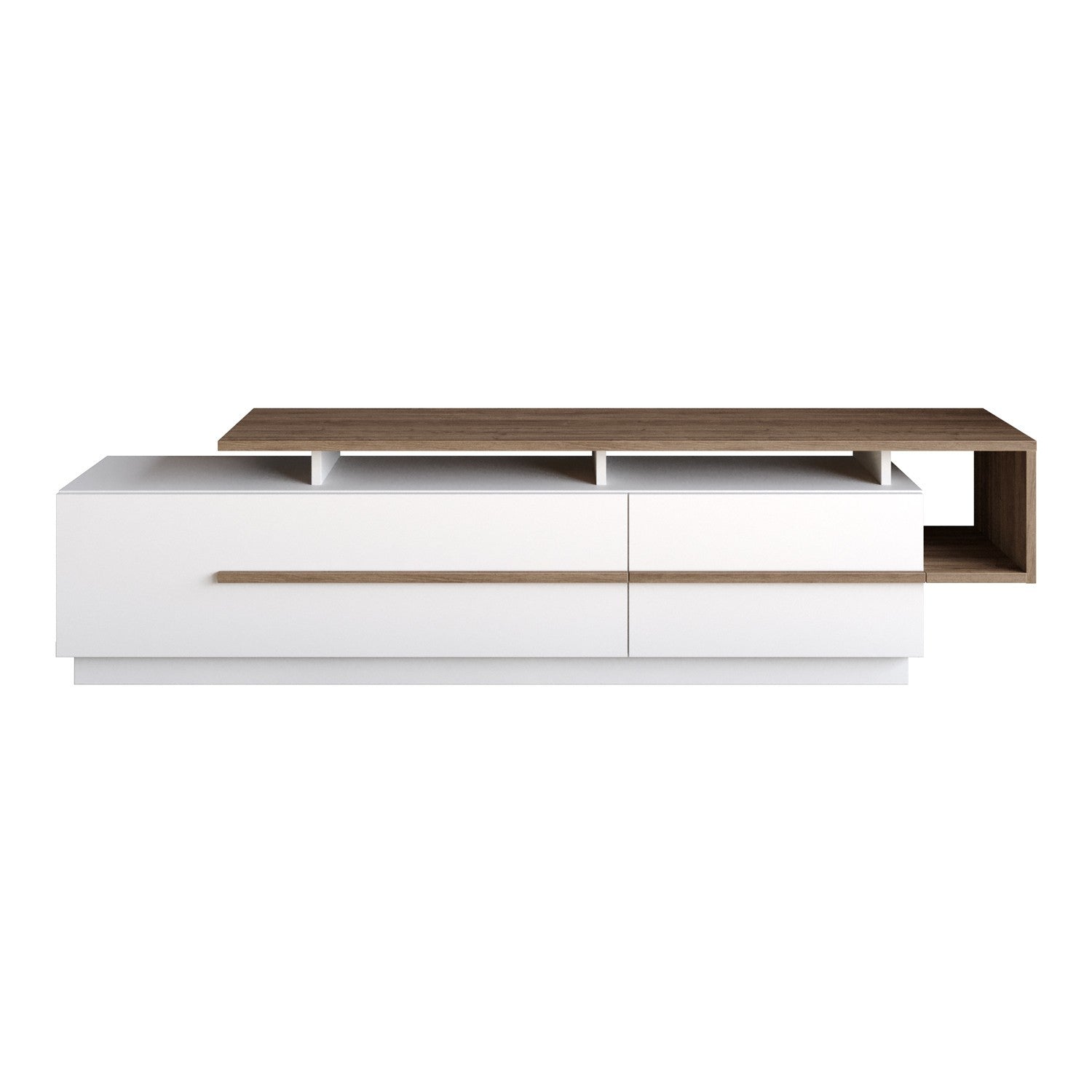 Pia - Walnut, White in Walnuss Weiss präsentiert im Onlineshop von KAQTU Design AG. Sideboard ist von Hanah Home