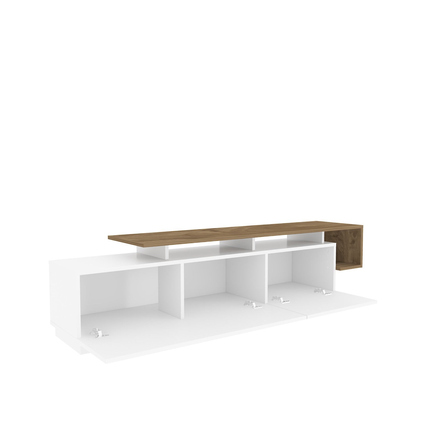 Pia - Walnut, White in Walnuss Weiss präsentiert im Onlineshop von KAQTU Design AG. Sideboard ist von Hanah Home