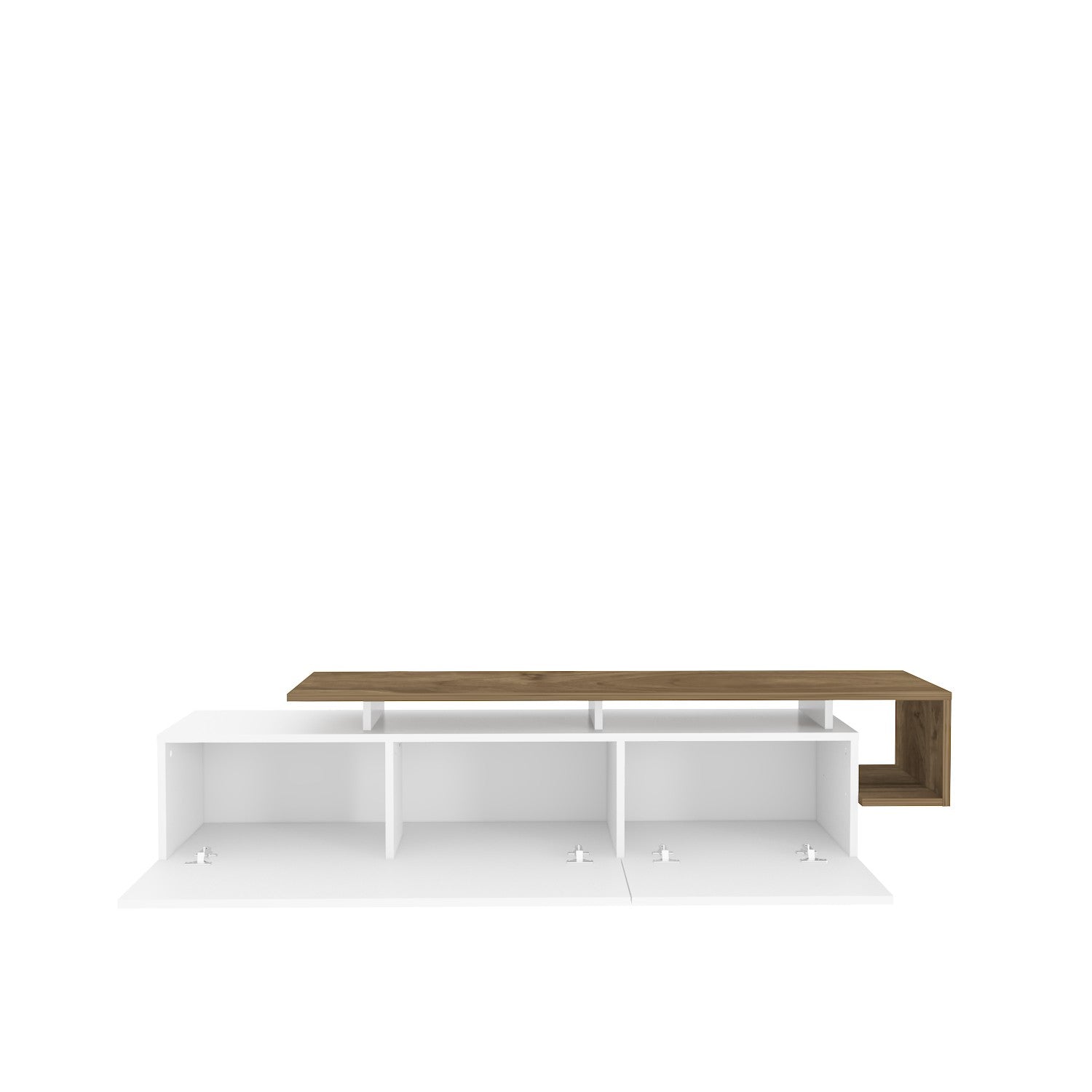 Pia - Walnut, White in Walnuss Weiss präsentiert im Onlineshop von KAQTU Design AG. Sideboard ist von Hanah Home