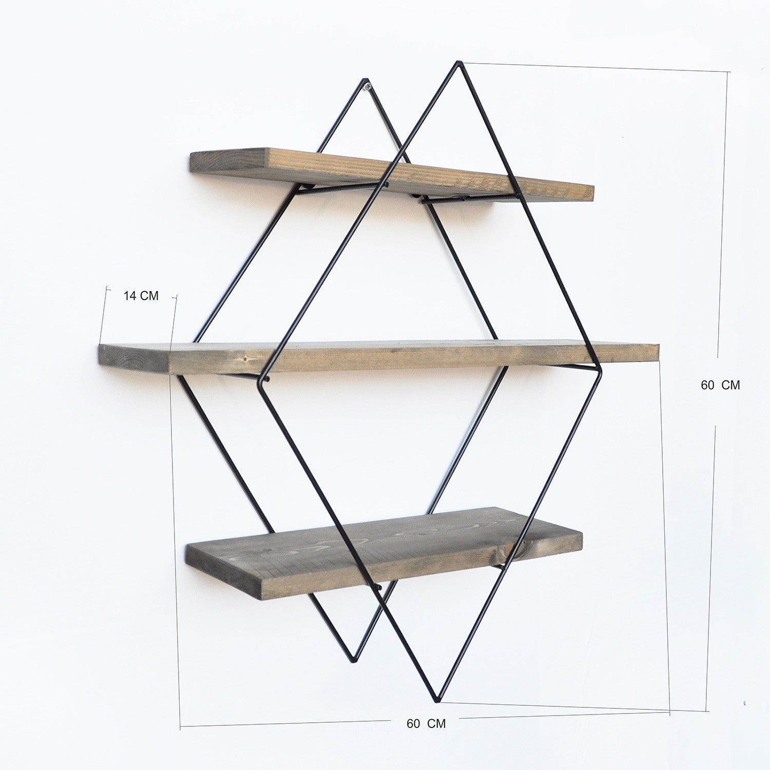 Wr007 in Walnuss Schwarz präsentiert im Onlineshop von KAQTU Design AG. Wandregal ist von Hanah Home