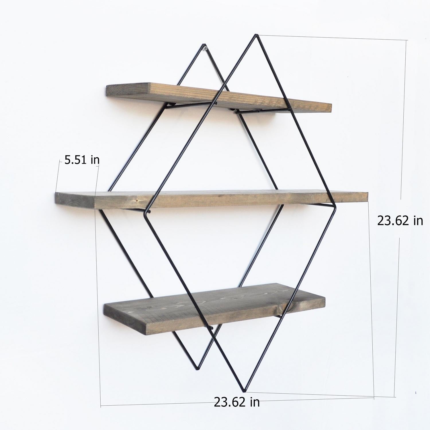 Wr007 in Walnuss Schwarz präsentiert im Onlineshop von KAQTU Design AG. Wandregal ist von Hanah Home