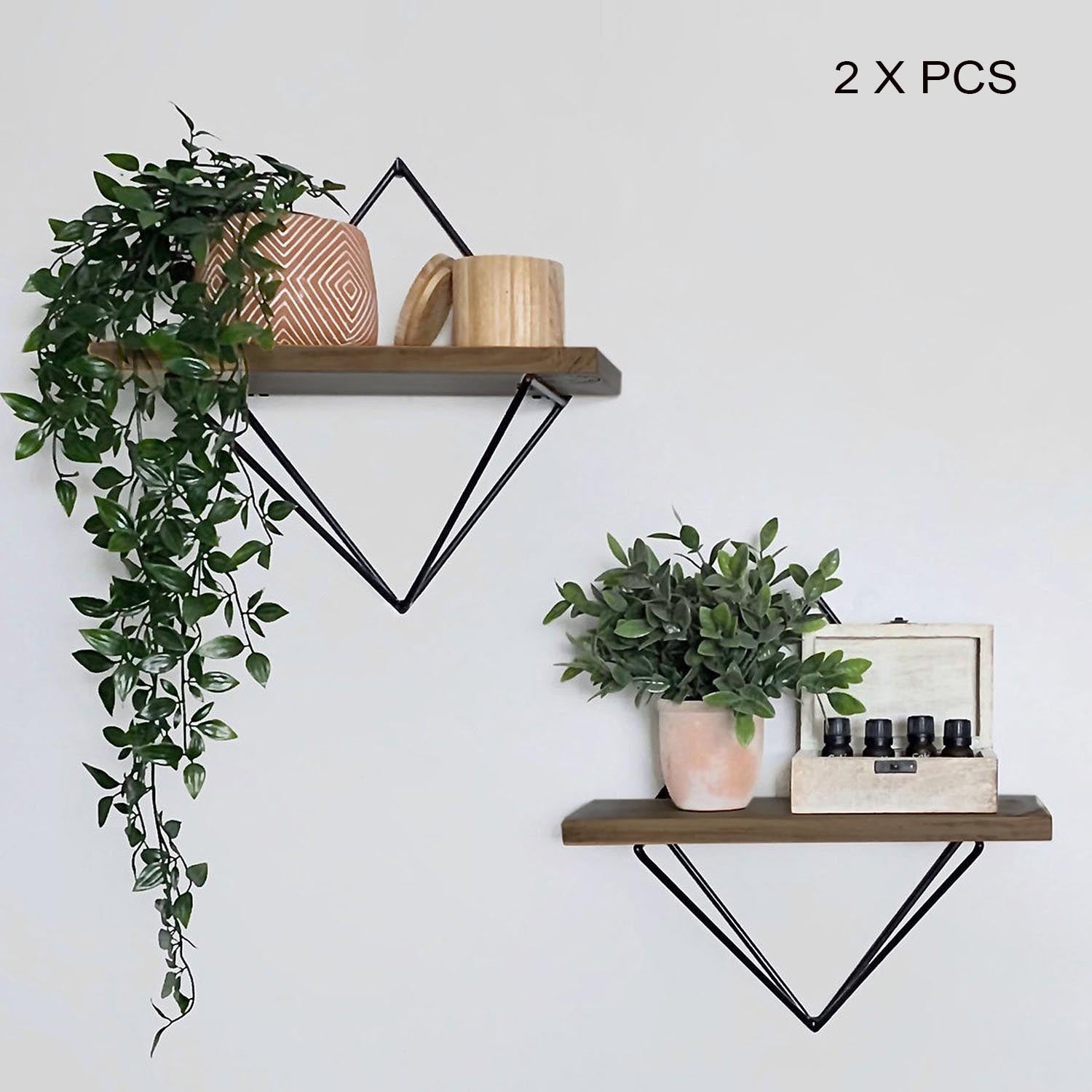 Wr046 in Walnuss Schwarz präsentiert im Onlineshop von KAQTU Design AG. Wandregal ist von Hanah Home