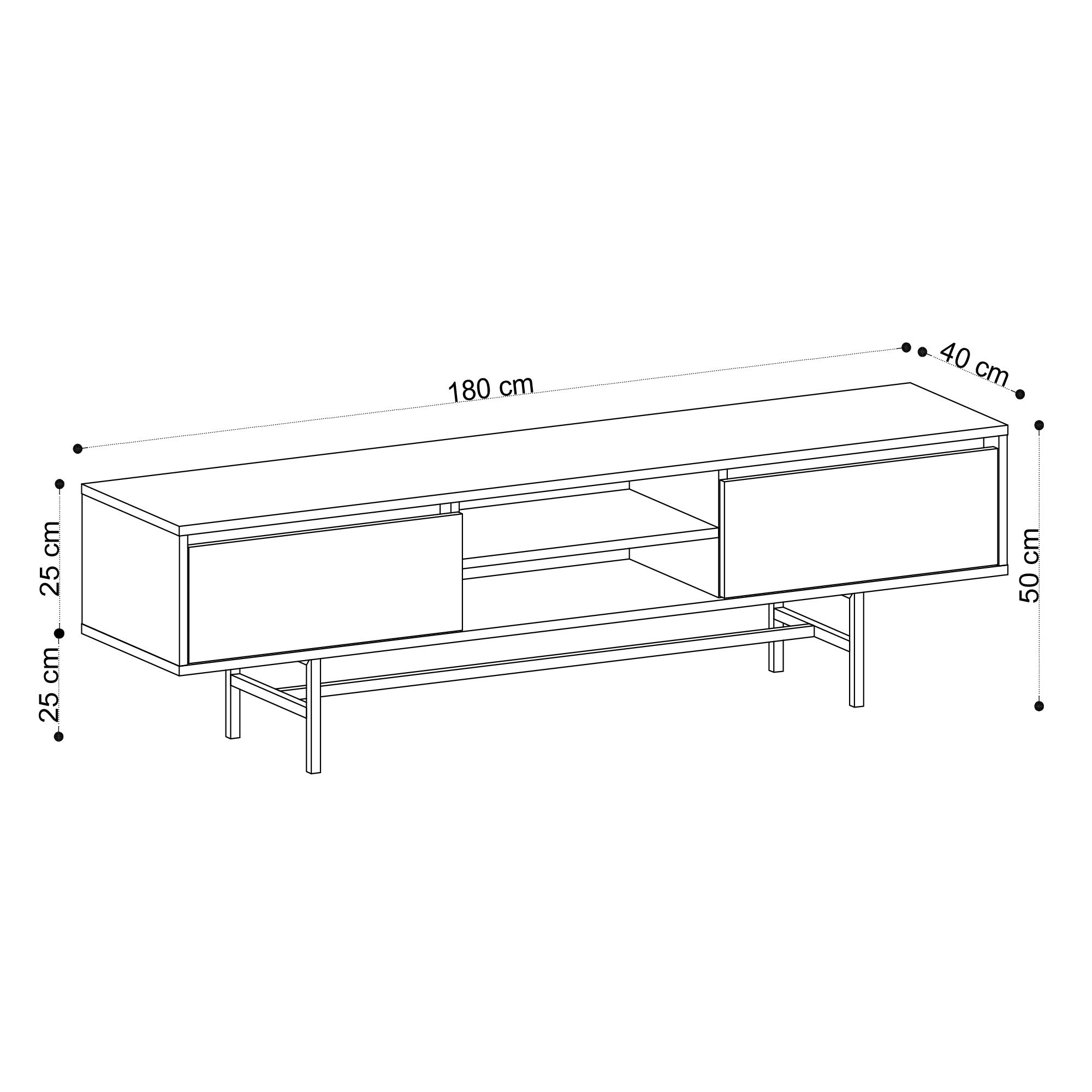 Matias in Eiche Schwarz präsentiert im Onlineshop von KAQTU Design AG. Sideboard ist von Hanah Home