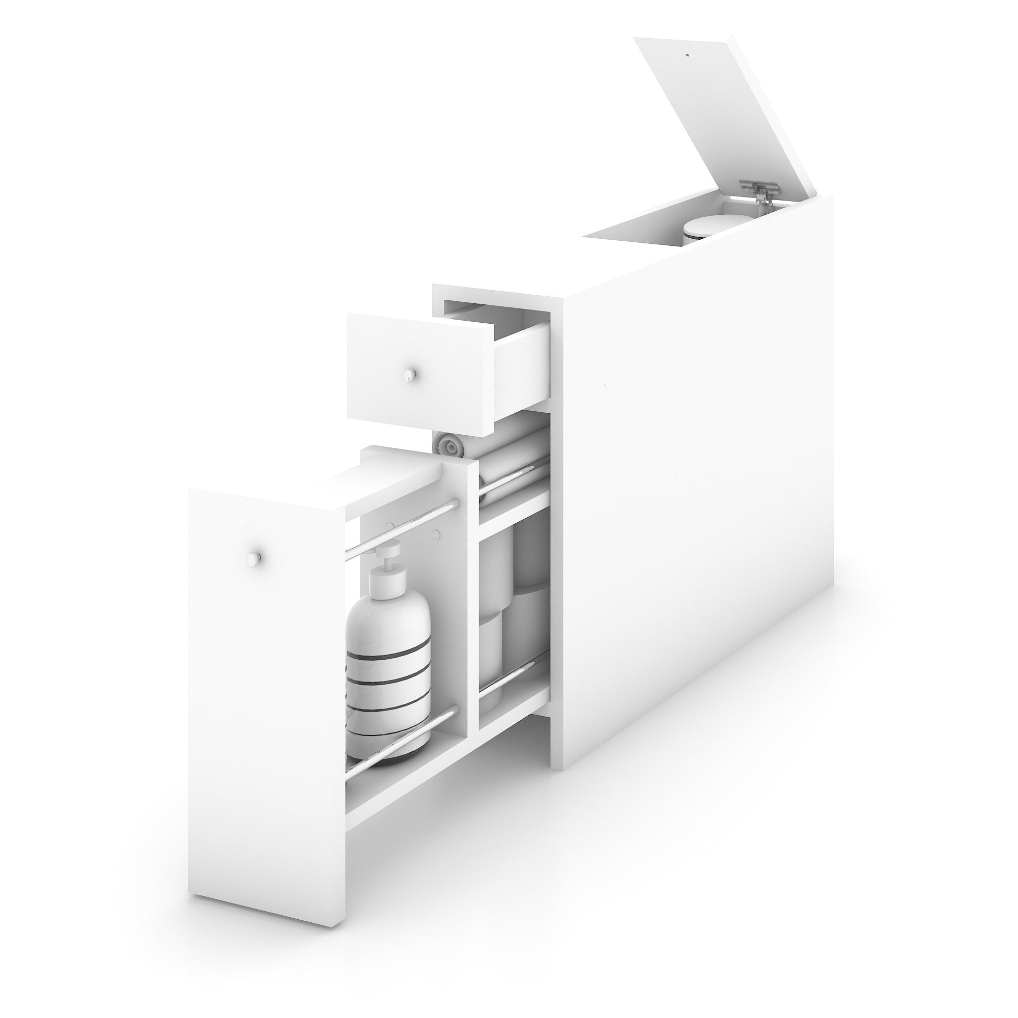 Smart - White in Weiss präsentiert im Onlineshop von KAQTU Design AG. Kommode ist von Hanah Home