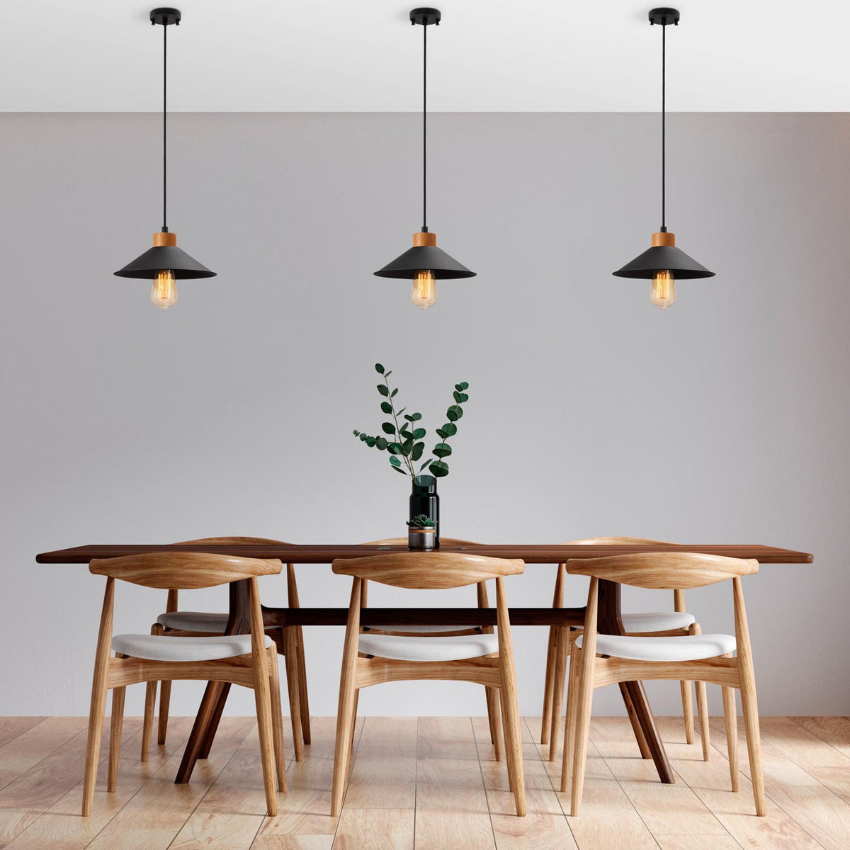 GMN Pendellampe - Schwarz in Schwarz präsentiert im Onlineshop von KAQTU Design AG. Pendelleuchte ist von Opviq