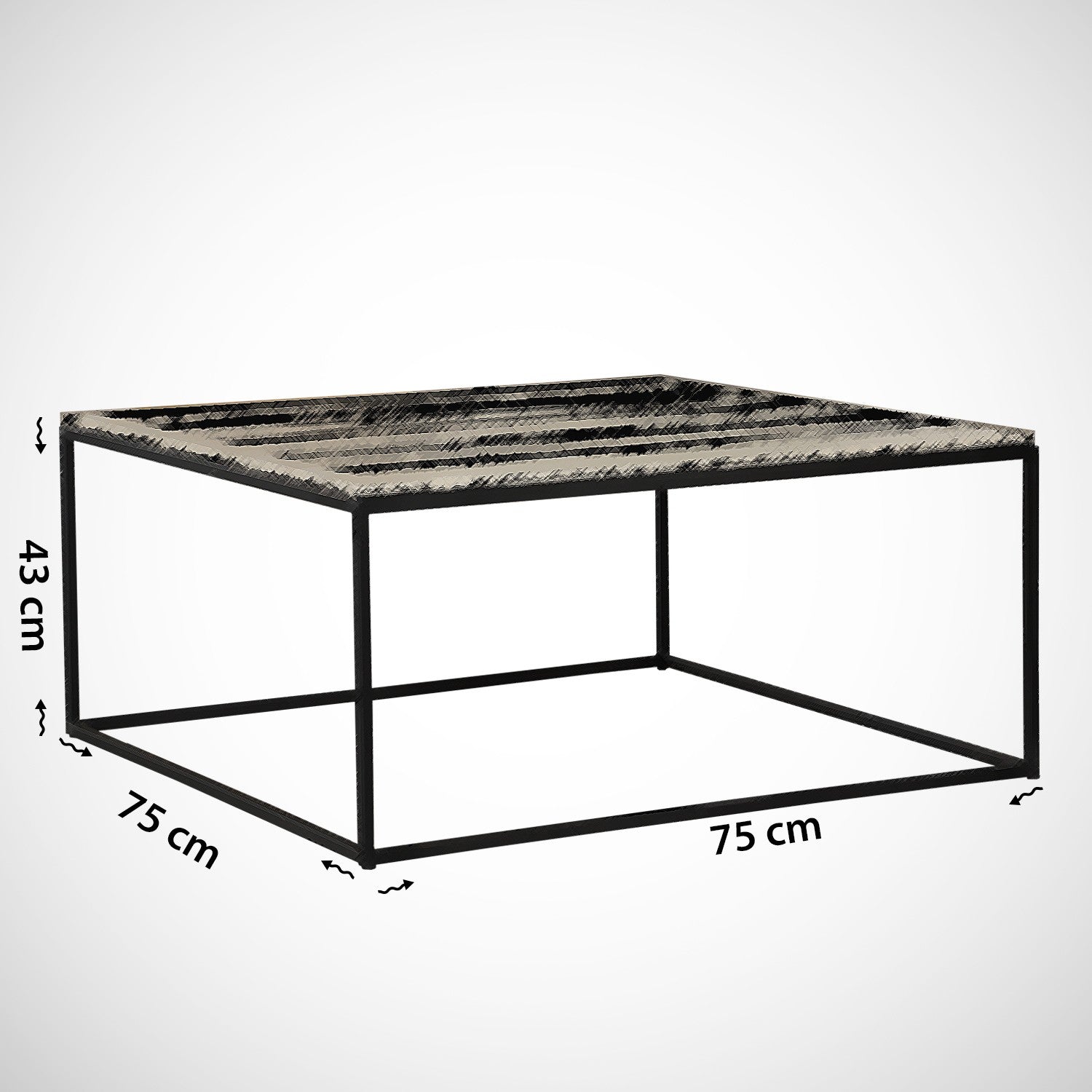 Poly - Royal in Schwarz Weiss präsentiert im Onlineshop von KAQTU Design AG. Beistelltisch ist von Hanah Home