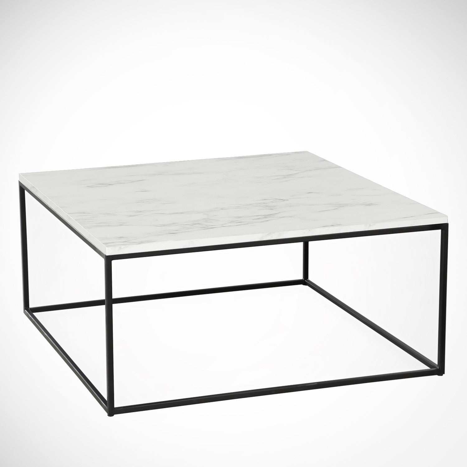 Poly - Marmo in Weiss Schwarz präsentiert im Onlineshop von KAQTU Design AG. Beistelltisch ist von Hanah Home