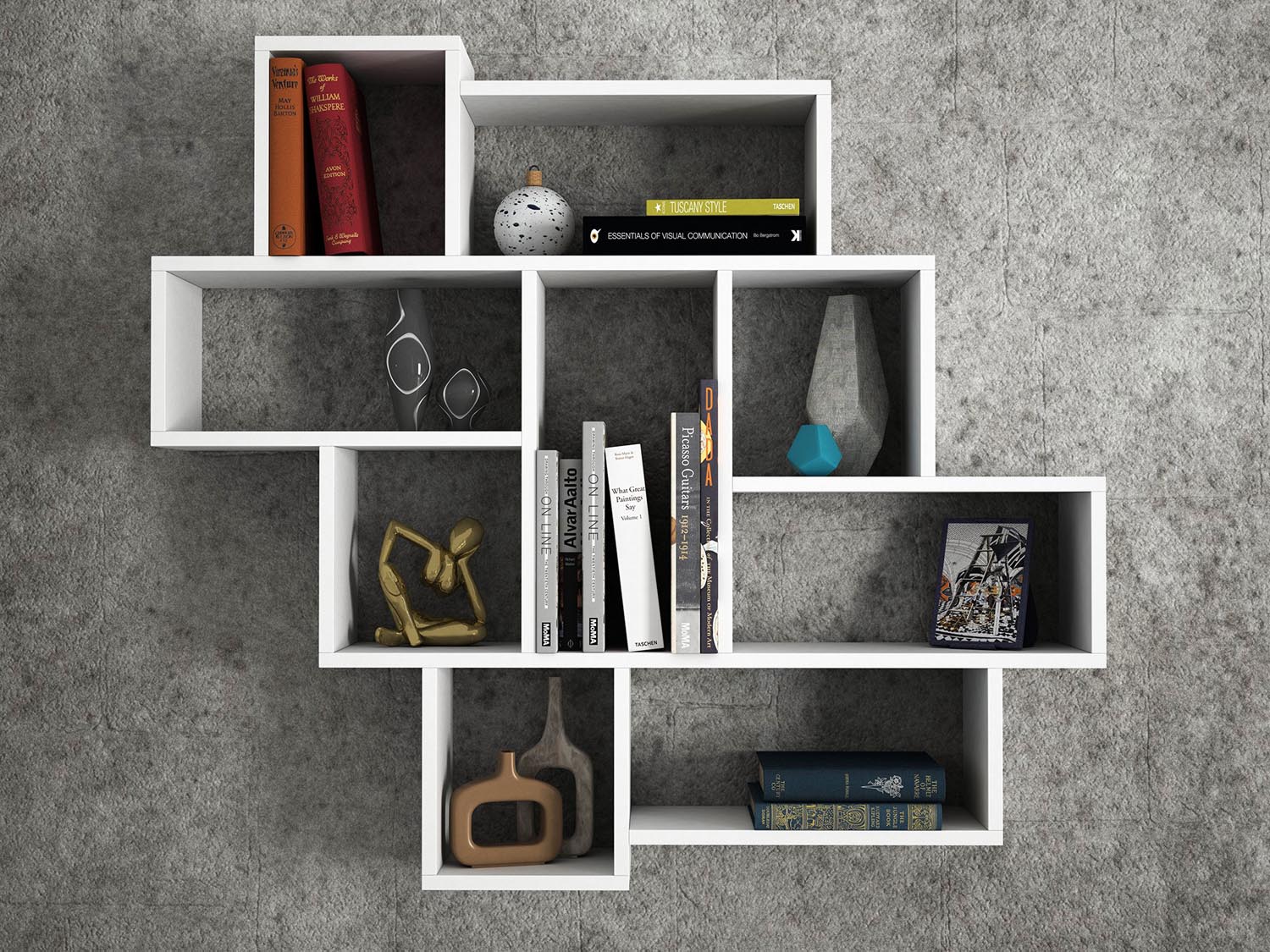 Parola - White in Weiss präsentiert im Onlineshop von KAQTU Design AG. Wandregal ist von Hanah Home