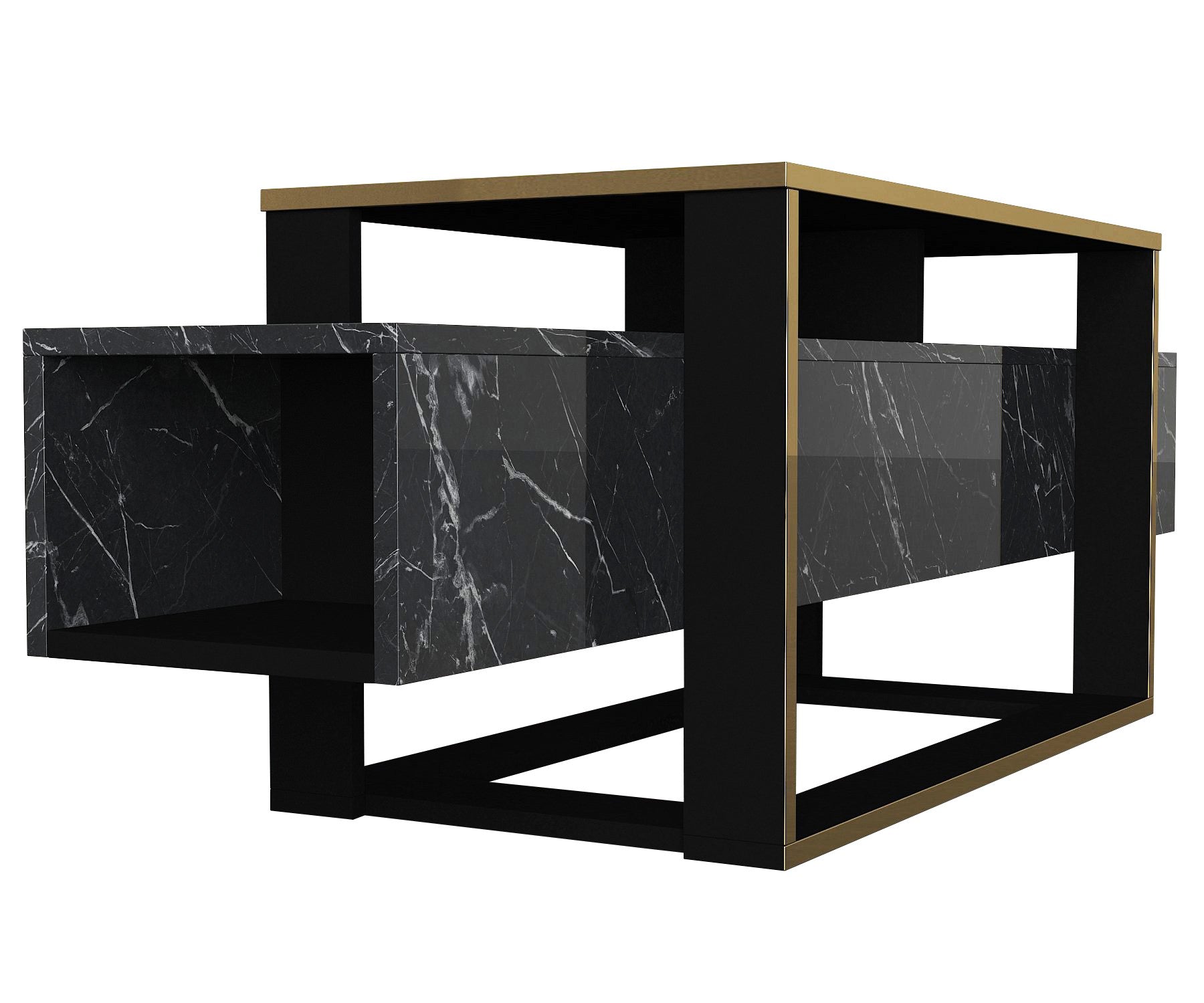 Bianco in Schwarz Gold präsentiert im Onlineshop von KAQTU Design AG. Sideboard ist von Hanah Home