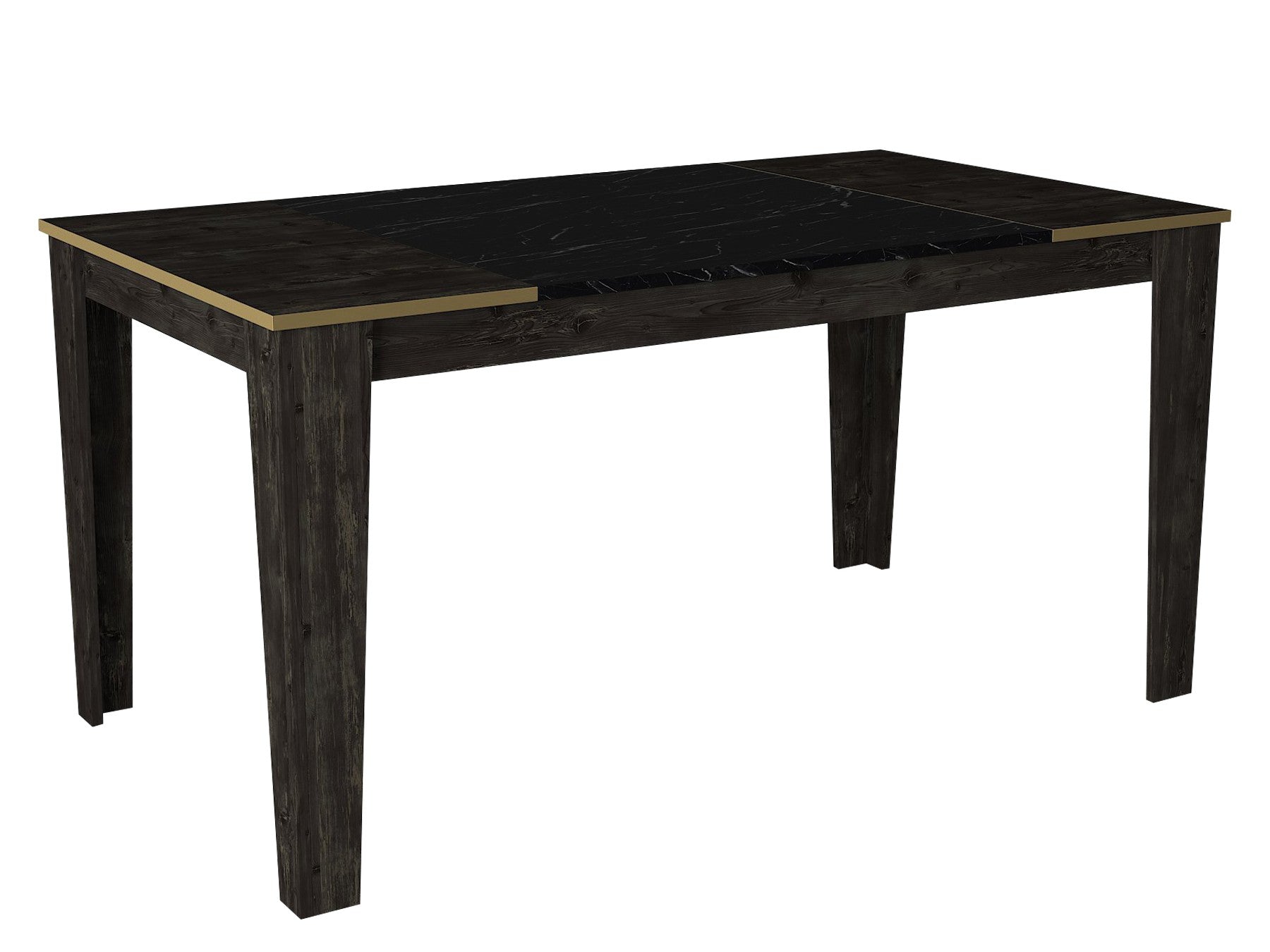 Veyron in Schwarz Gold präsentiert im Onlineshop von KAQTU Design AG. Esstisch ist von Hanah Home
