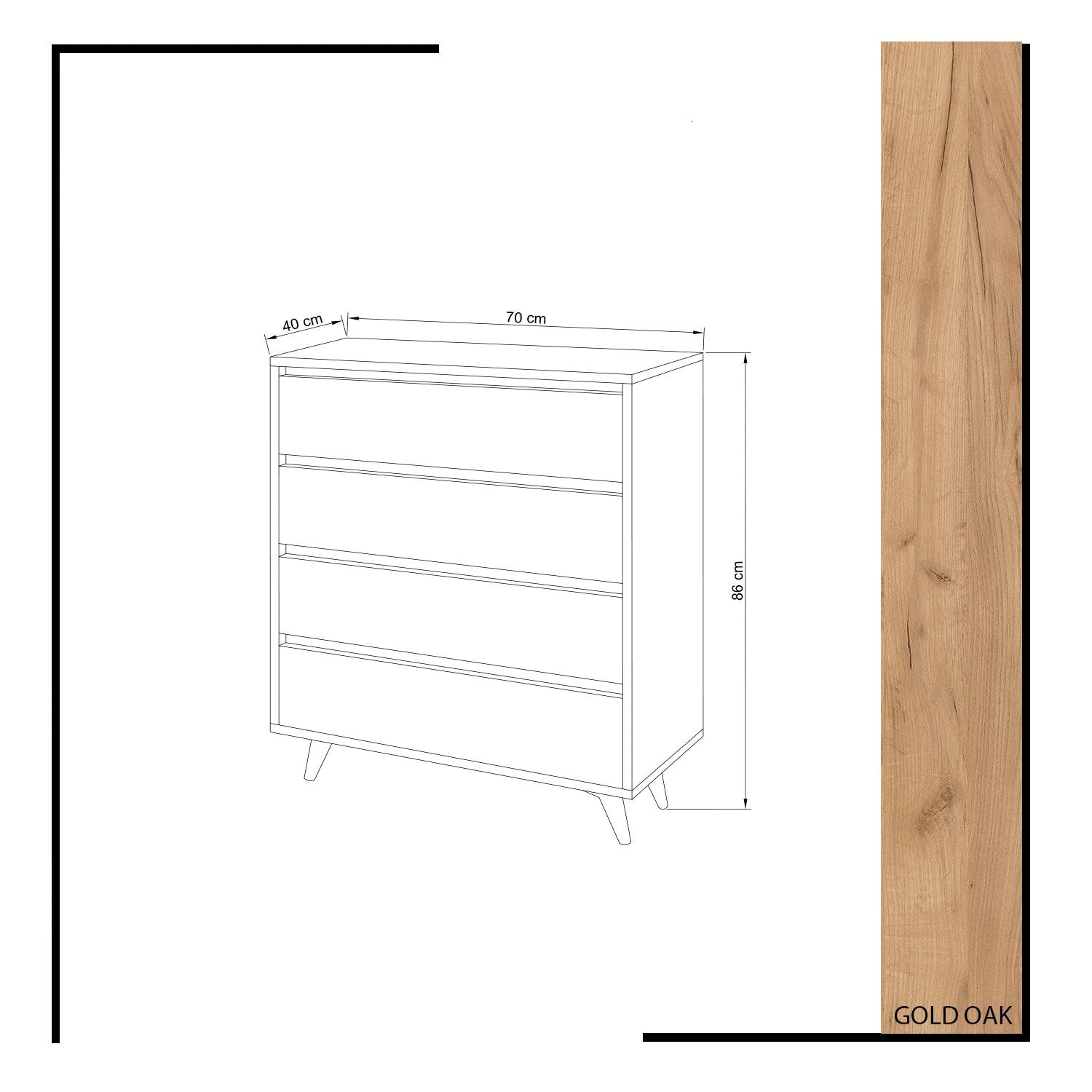 Entdecken Sie die Suvera Kommode in Eiche Weiß von Hanah Home – modern, geräumig und perfekt für ein stilvolles Schlafzimmer!