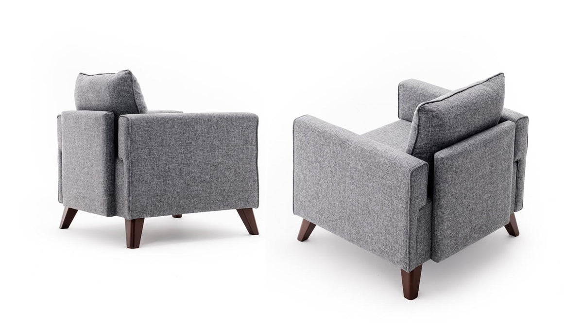 Bella Armchair Modulares Sofa - Grau in Grau präsentiert im Onlineshop von KAQTU Design AG. Sessel mit Armlehnen ist von Atelier Del Sofa