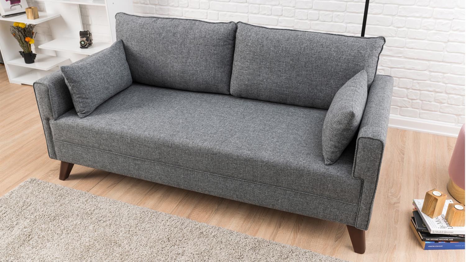 Bella Sofa For 2 Pr - Grey in Grau präsentiert im Onlineshop von KAQTU Design AG. 2er Sofa ist von Atelier Del Sofa