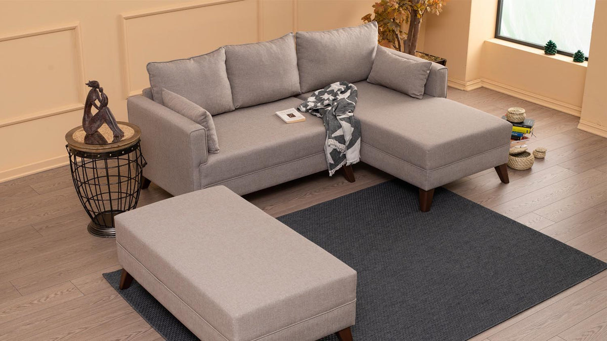 Bella Corner Sofa Right 2 Bettsofa - Sahne in Sahne präsentiert im Onlineshop von KAQTU Design AG. Bettsofa rechts ist von Atelier Del Sofa