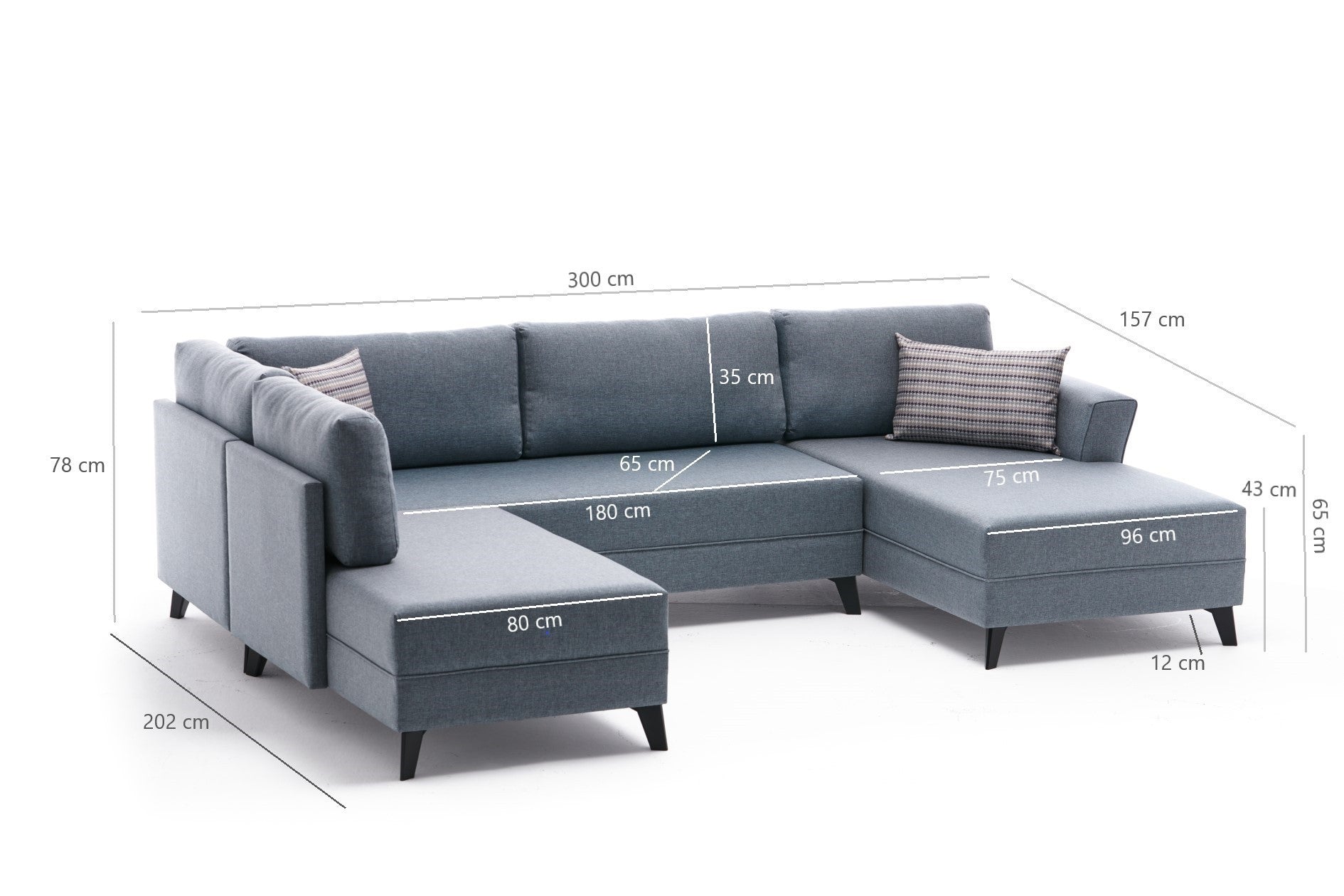 Efsun - Anthracite in Anthrazit präsentiert im Onlineshop von KAQTU Design AG. Bettsofa ist von Atelier Del Sofa