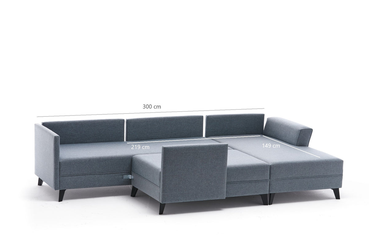 Efsun Bettsofa - Sahne in Sahne präsentiert im Onlineshop von KAQTU Design AG. Bettsofa links ist von Atelier Del Sofa