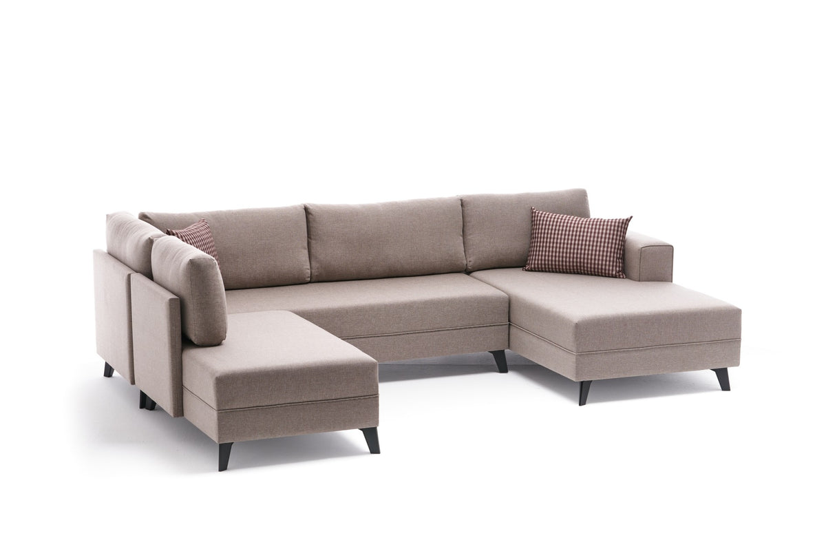Efsun Bettsofa - Sahne in Sahne präsentiert im Onlineshop von KAQTU Design AG. Bettsofa links ist von Atelier Del Sofa