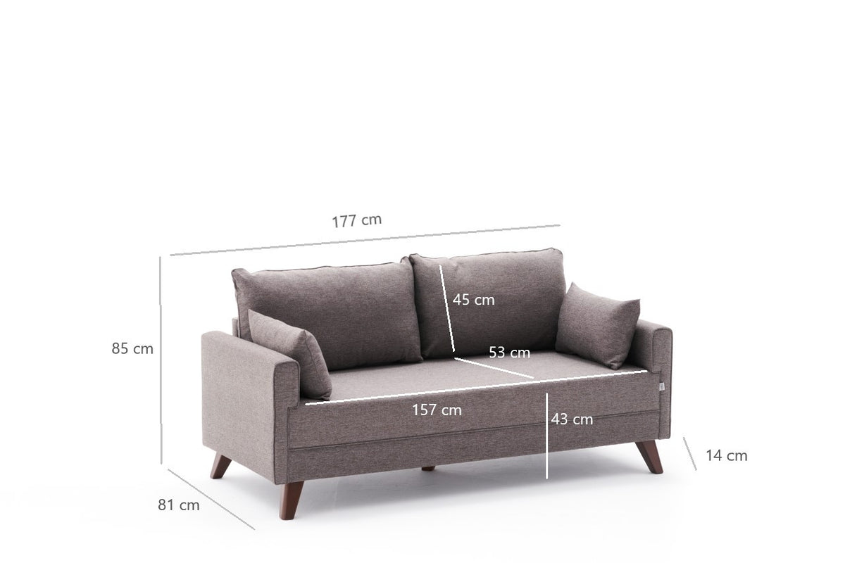 Bella Sofa For 2 Pr 2er Sofa - Braun in Braun präsentiert im Onlineshop von KAQTU Design AG. 2er Sofa ist von Atelier Del Sofa