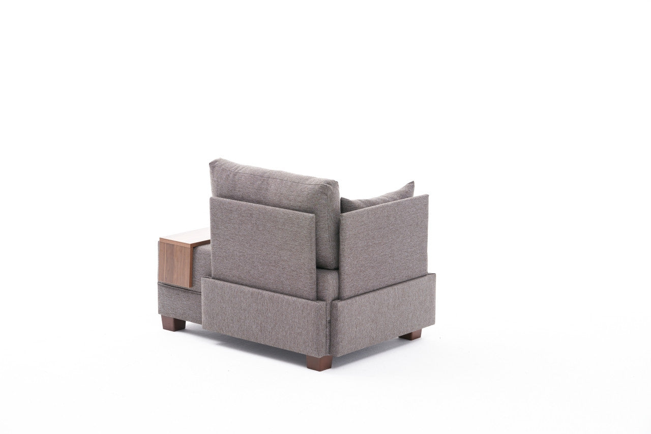 Fly Left - Brown in Braun präsentiert im Onlineshop von KAQTU Design AG. Modulares Sofa ist von Atelier Del Sofa