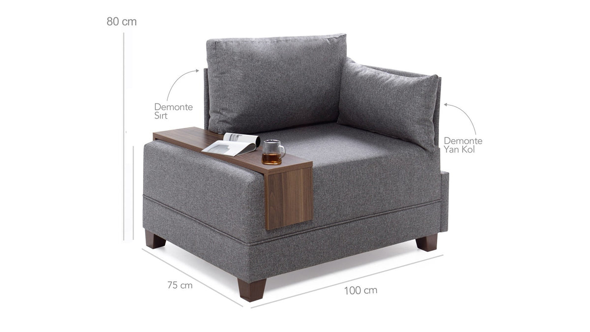 Fly Right Modulares Sofa - Beige in Beige präsentiert im Onlineshop von KAQTU Design AG. Modulares Sofa ist von Atelier Del Sofa