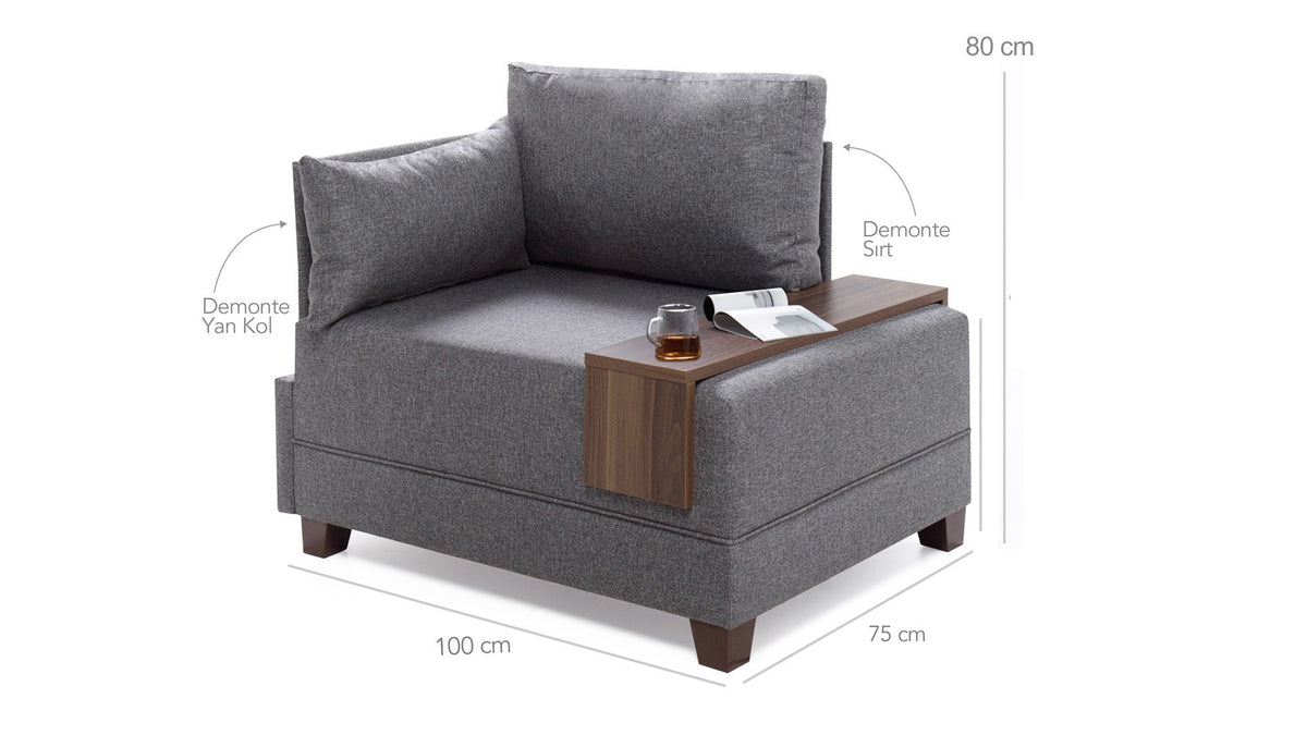 Fly Left Modulares Sofa - Beige in Beige präsentiert im Onlineshop von KAQTU Design AG. Modulares Sofa ist von Atelier Del Sofa