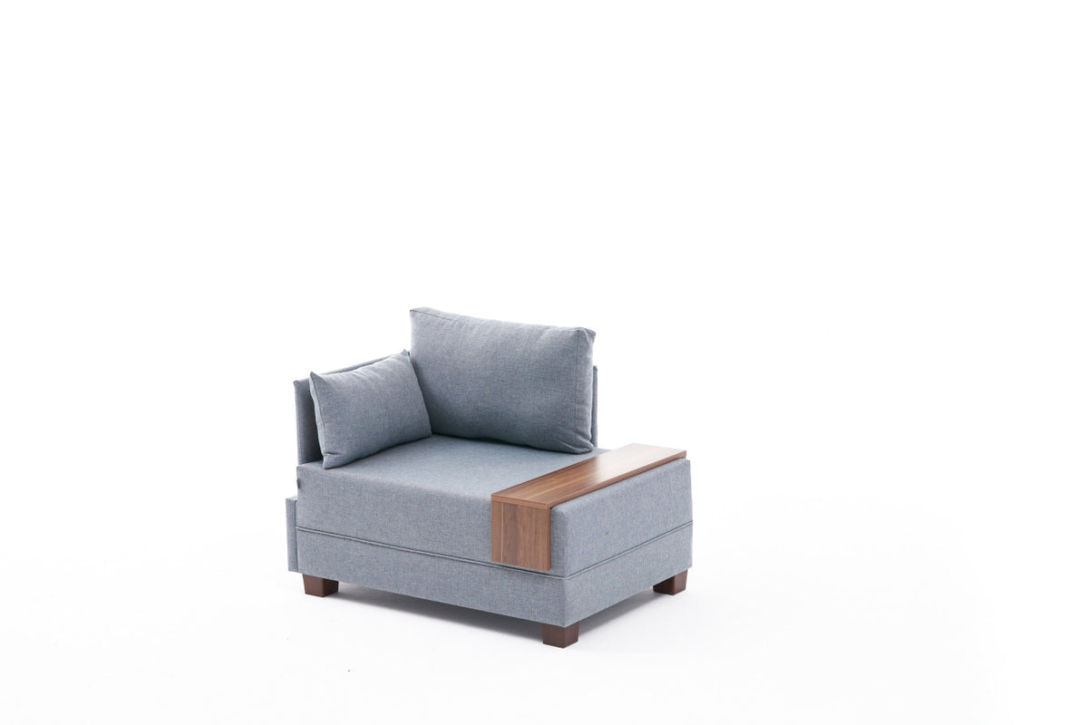 Fly Left Modulares Sofa - Blau in Blau präsentiert im Onlineshop von KAQTU Design AG. Modulares Sofa ist von Atelier Del Sofa