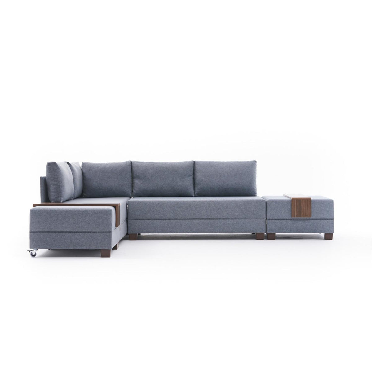 Fly Left Bettsofa - Blau in Blau präsentiert im Onlineshop von KAQTU Design AG. Bettsofa links ist von Atelier Del Sofa