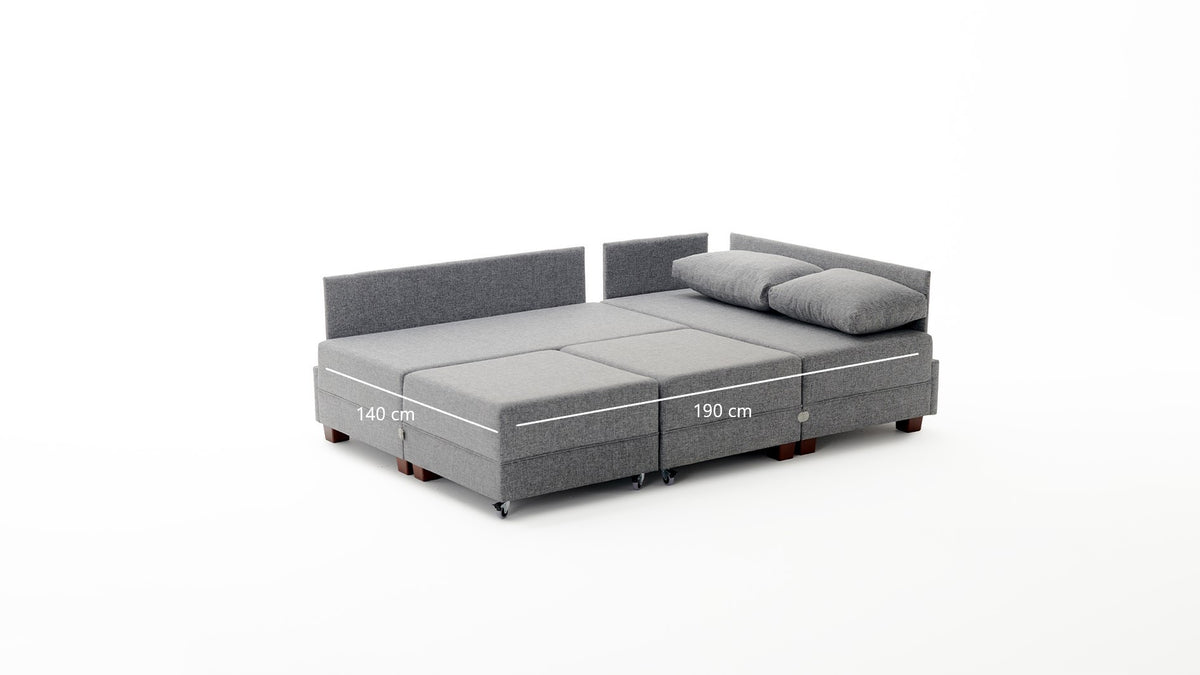 Fly Left Bettsofa - Sahne in Sahne präsentiert im Onlineshop von KAQTU Design AG. Bettsofa links ist von Atelier Del Sofa