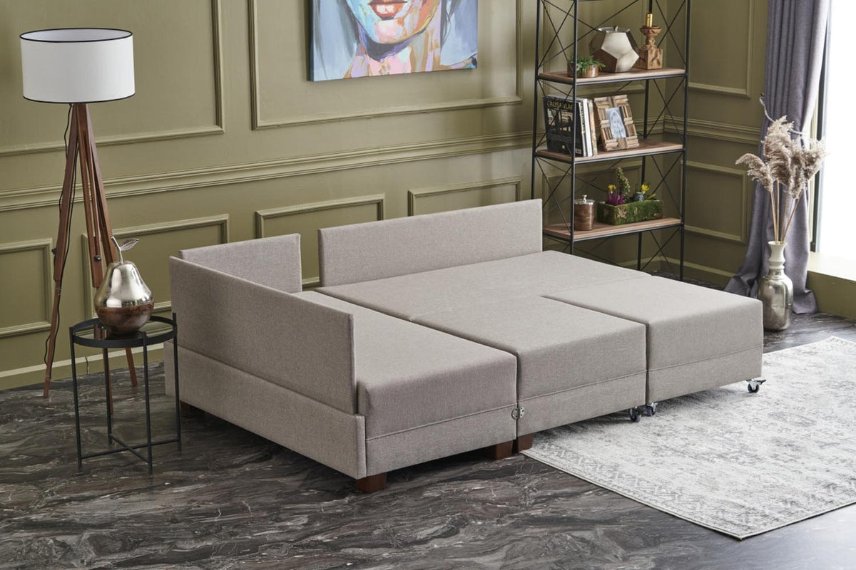 Fly Left Bettsofa - Sahne in Sahne präsentiert im Onlineshop von KAQTU Design AG. Bettsofa links ist von Atelier Del Sofa