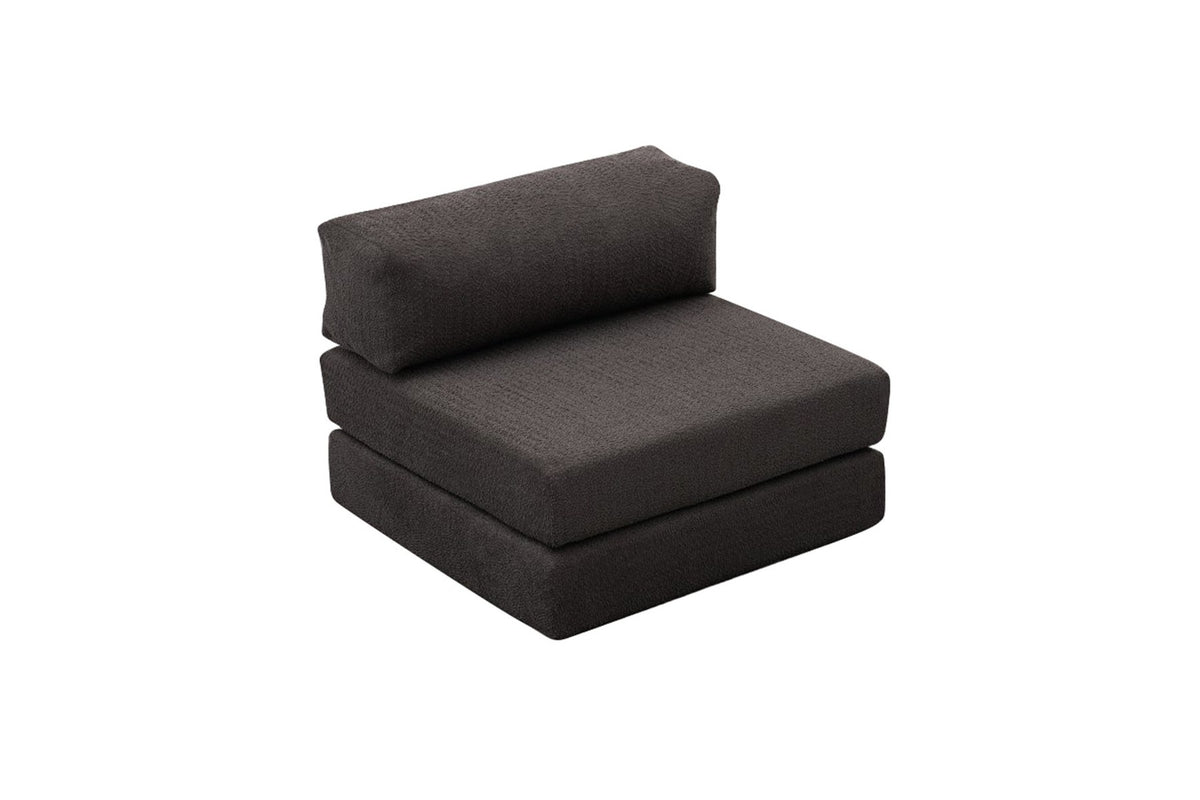 Comfort 1-Sitzer Sofa von Atelier Del Sofa, Sessel in Anthrazit mit Bezug aus 100% Chenille und gepolsterter Sitz- und Rückenfläche.