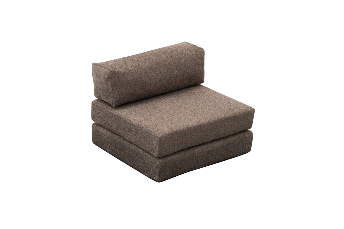 Grauer Sessel Comfort 1-Sitzer Sofa von Atelier Del Sofa aus 100% Chenille-Stoff, kompakte Form mit gepolsterter Sitz- und Rückenfläche.