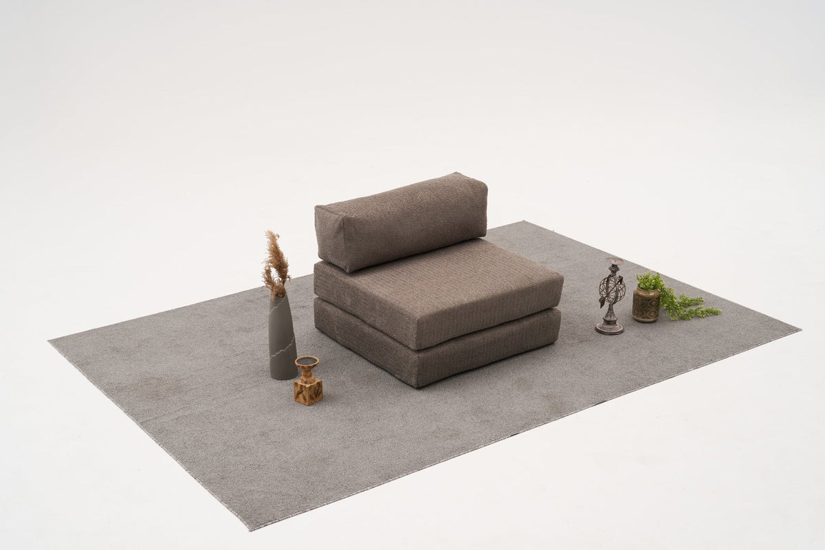 Grauer Sessel Comfort 1-Sitzer Sofa von Atelier Del Sofa aus 100% Chenille-Stoff, kompakte Form mit gepolsterter Sitz- und Rückenfläche.