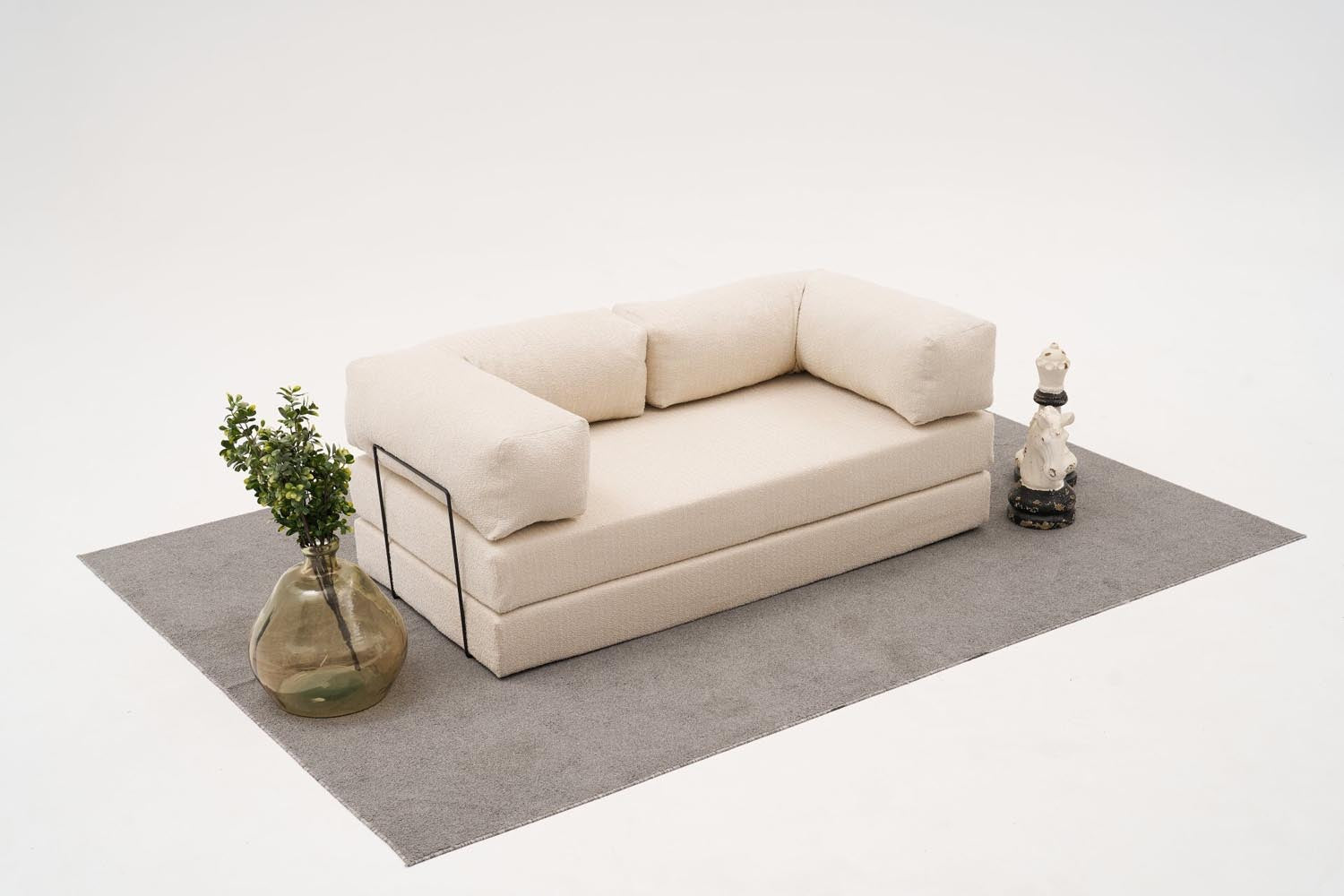 Comfort - Cream v2 in Sahne präsentiert im Onlineshop von KAQTU Design AG. 3er Sofa ist von Atelier Del Sofa
