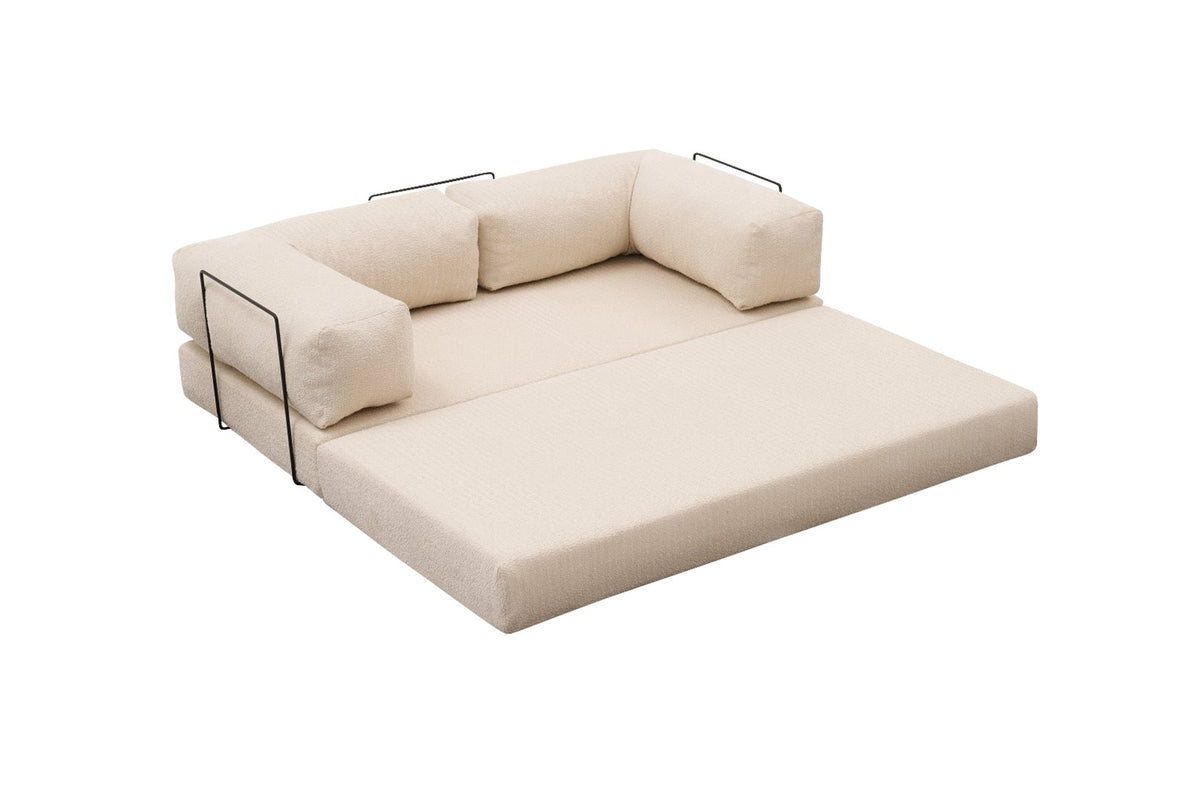 Comfort 3er Sofa - Sahne in Sahne präsentiert im Onlineshop von KAQTU Design AG. 3er Sofa ist von Atelier Del Sofa