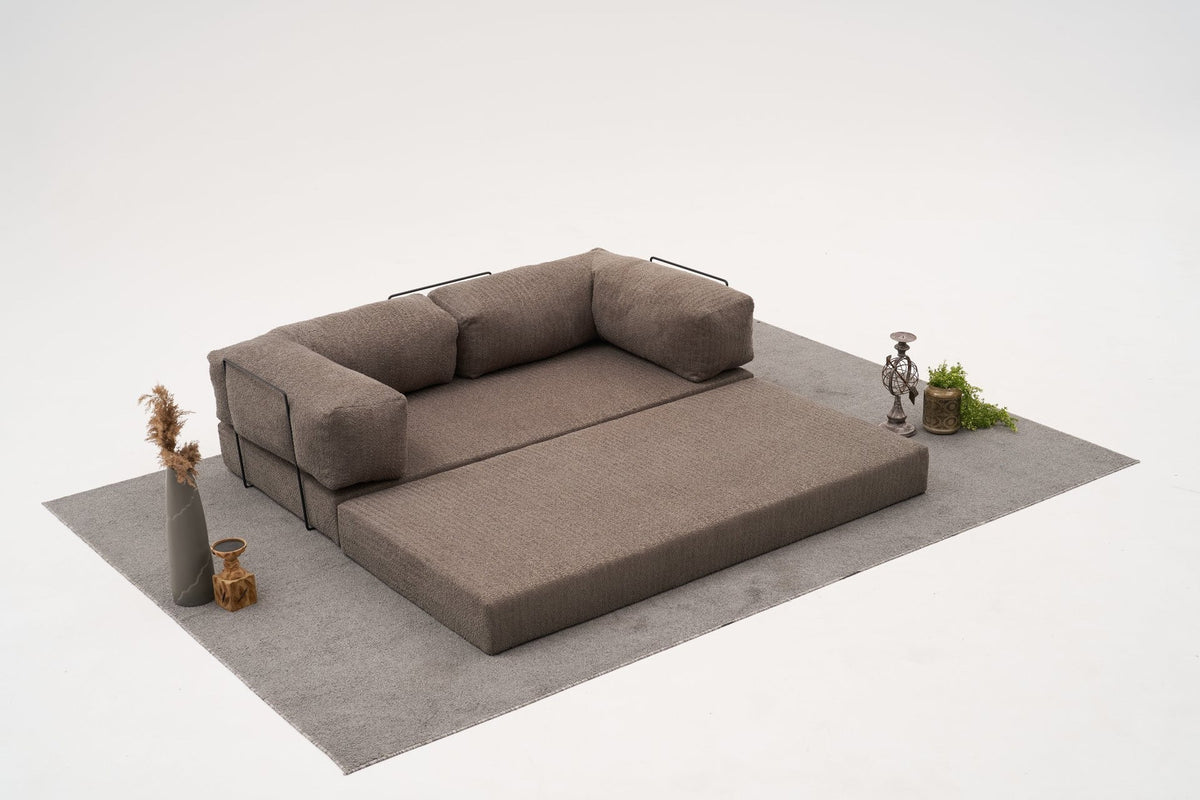 Comfort Ecksofa von Atelier Del Sofa in Grau, Ecksofa mit Chenille-Bezug, Masse 290x95x75 cm, Weichschaum-Sitzfläche, Türkei produziert.
